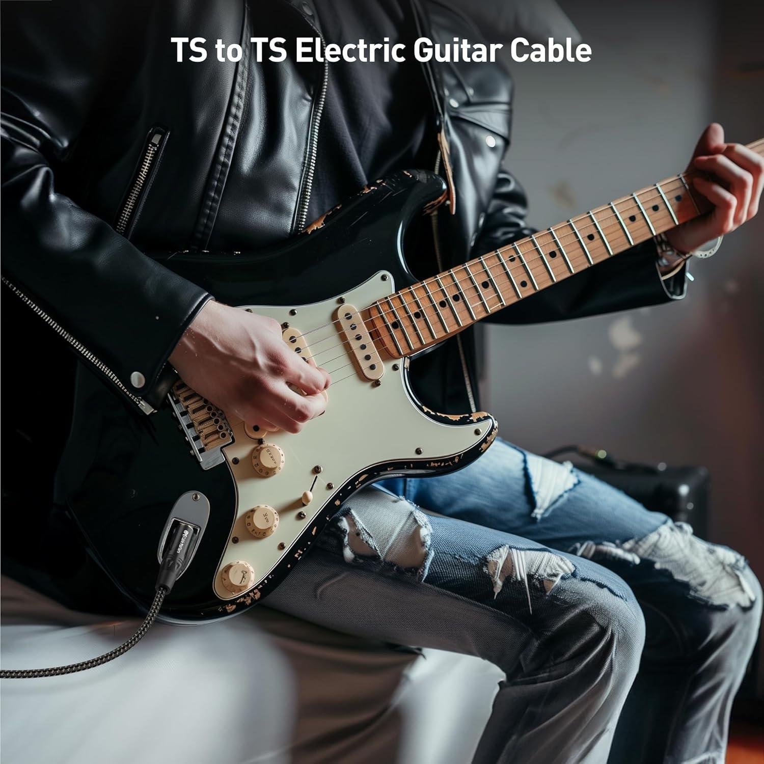 Cable de Guitarra TS a TS Cable Matters 1.83m Trenzado - 2 Pack