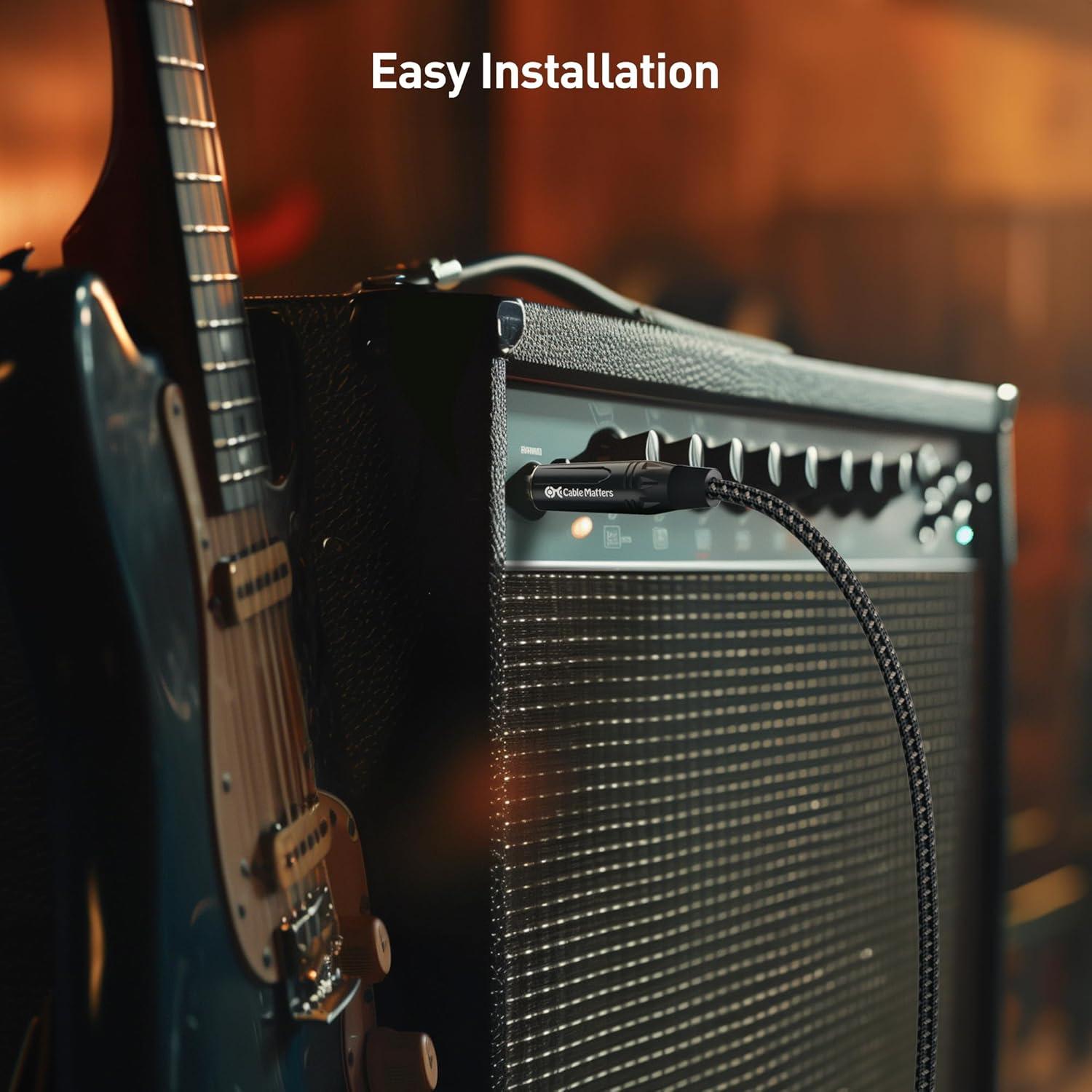 Cable de Guitarra TS a TS Cable Matters 1.83m Trenzado - 2 Pack