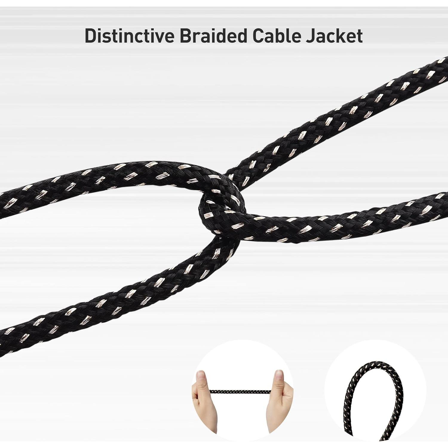 Cable de Guitarra TS a TS Cable Matters 1.83m Trenzado - 2 Pack