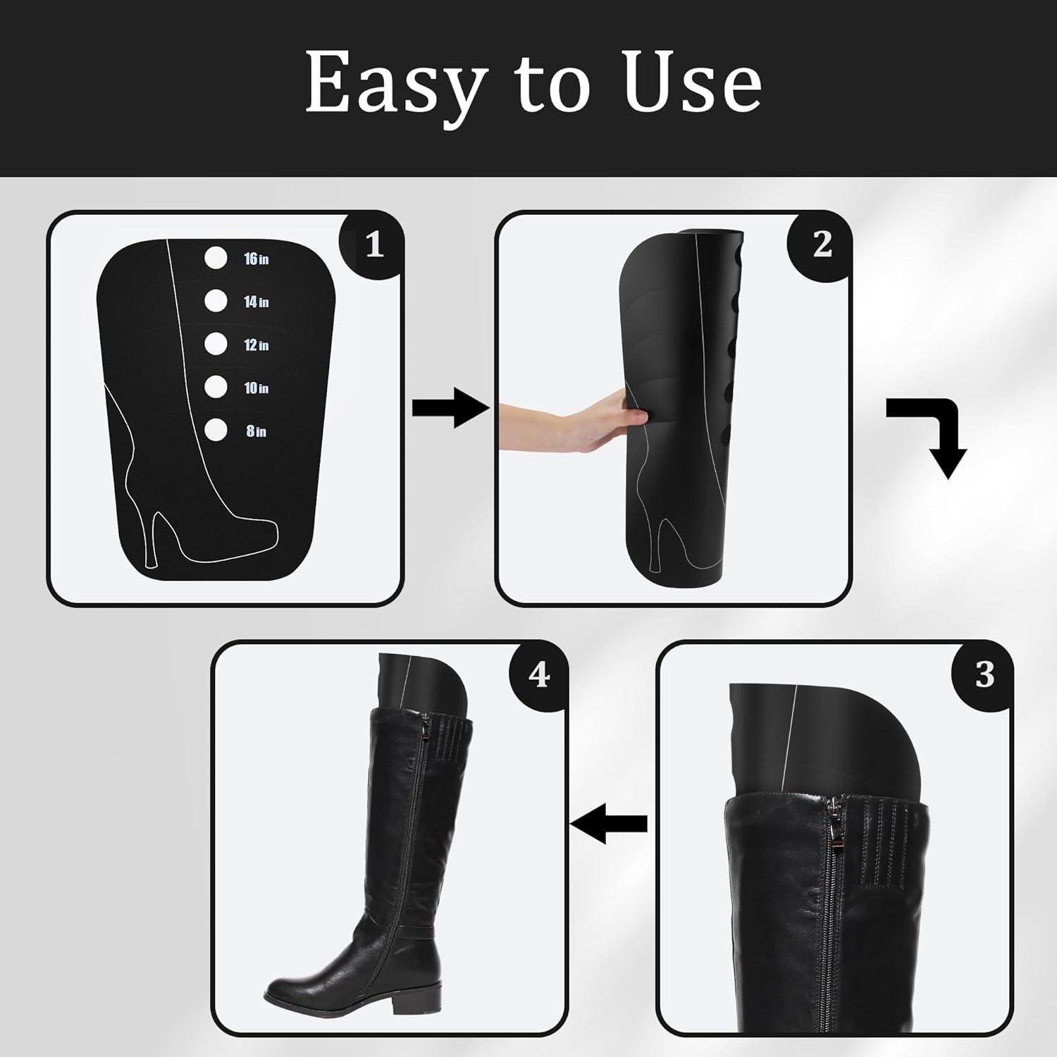 Insertos para Botas Apoway - Soporte Alto Reutilizable Negro