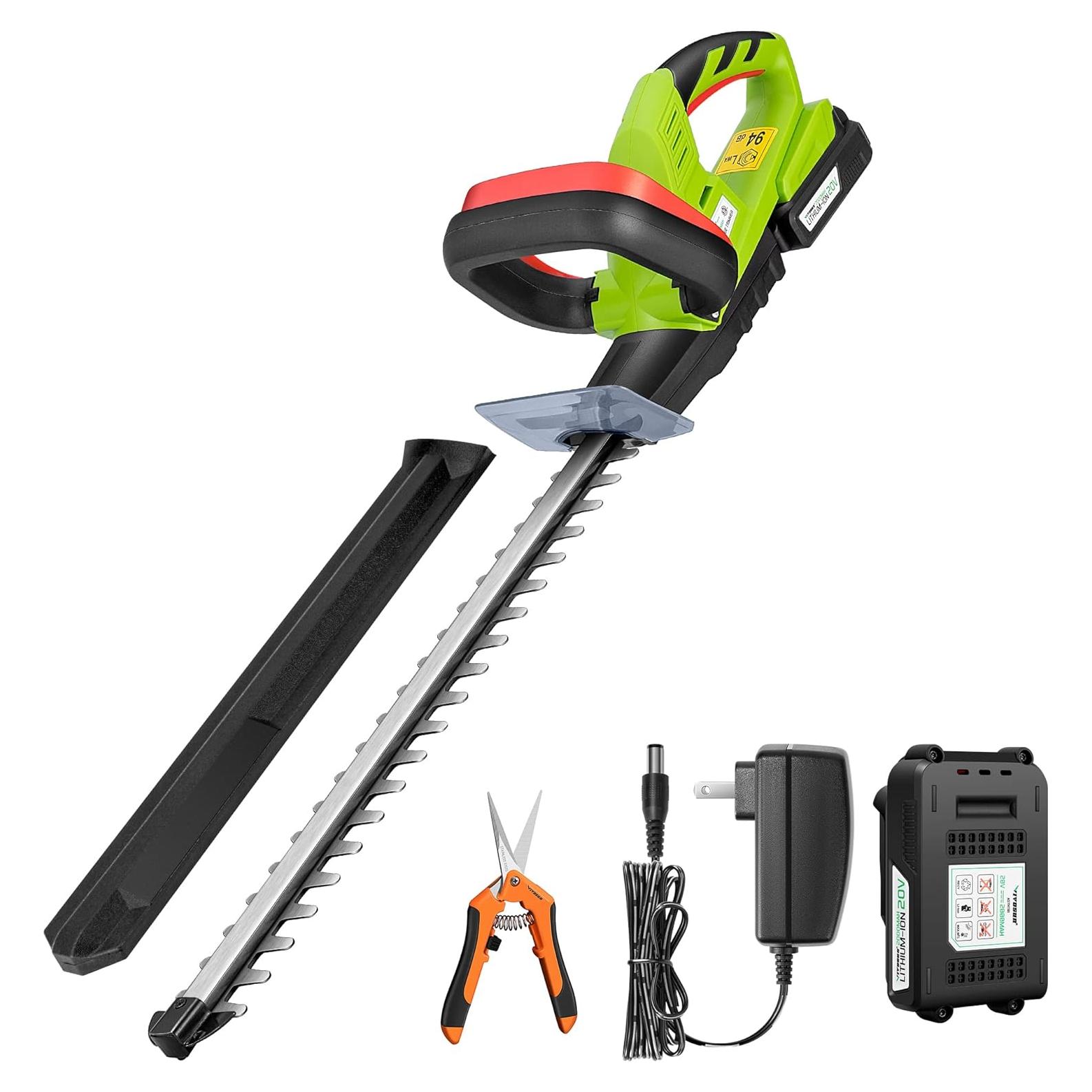 Cortadora de Setos Inalámbrica VIVOSUN 20" 20V 1400 RPM