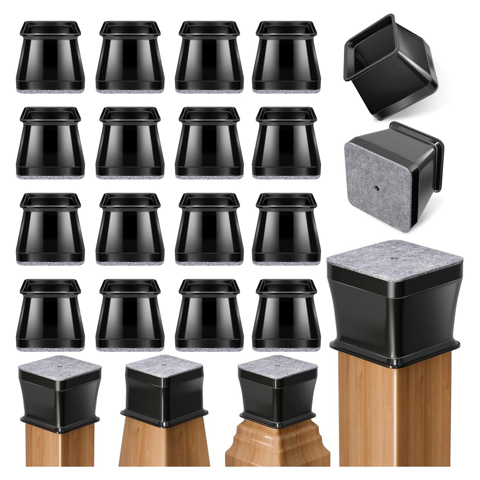 24 Protectores de Suelo para Patas de Silla Cuadrados Ansible