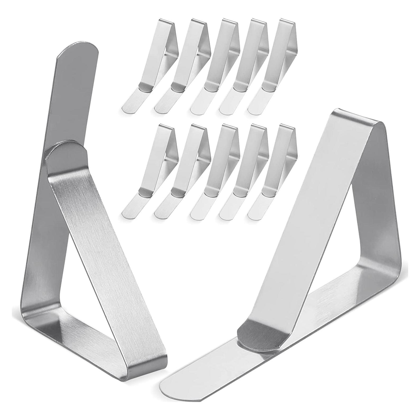 Pinzas para Manteles Clipra - Acero Inoxidable, 12 Piezas