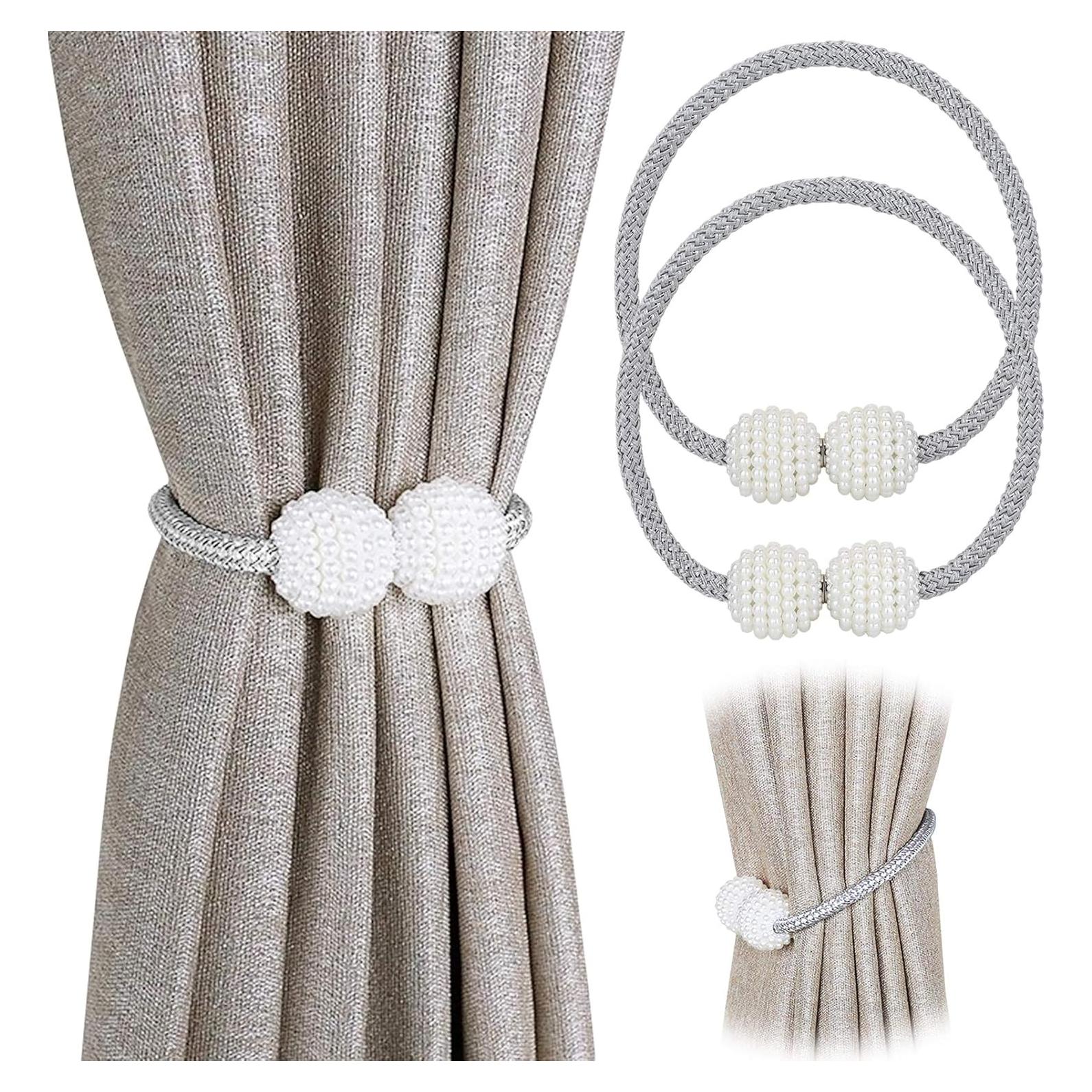 Sujetadores Magnéticos para Cortinas Pinowu 2 Piezas Gris