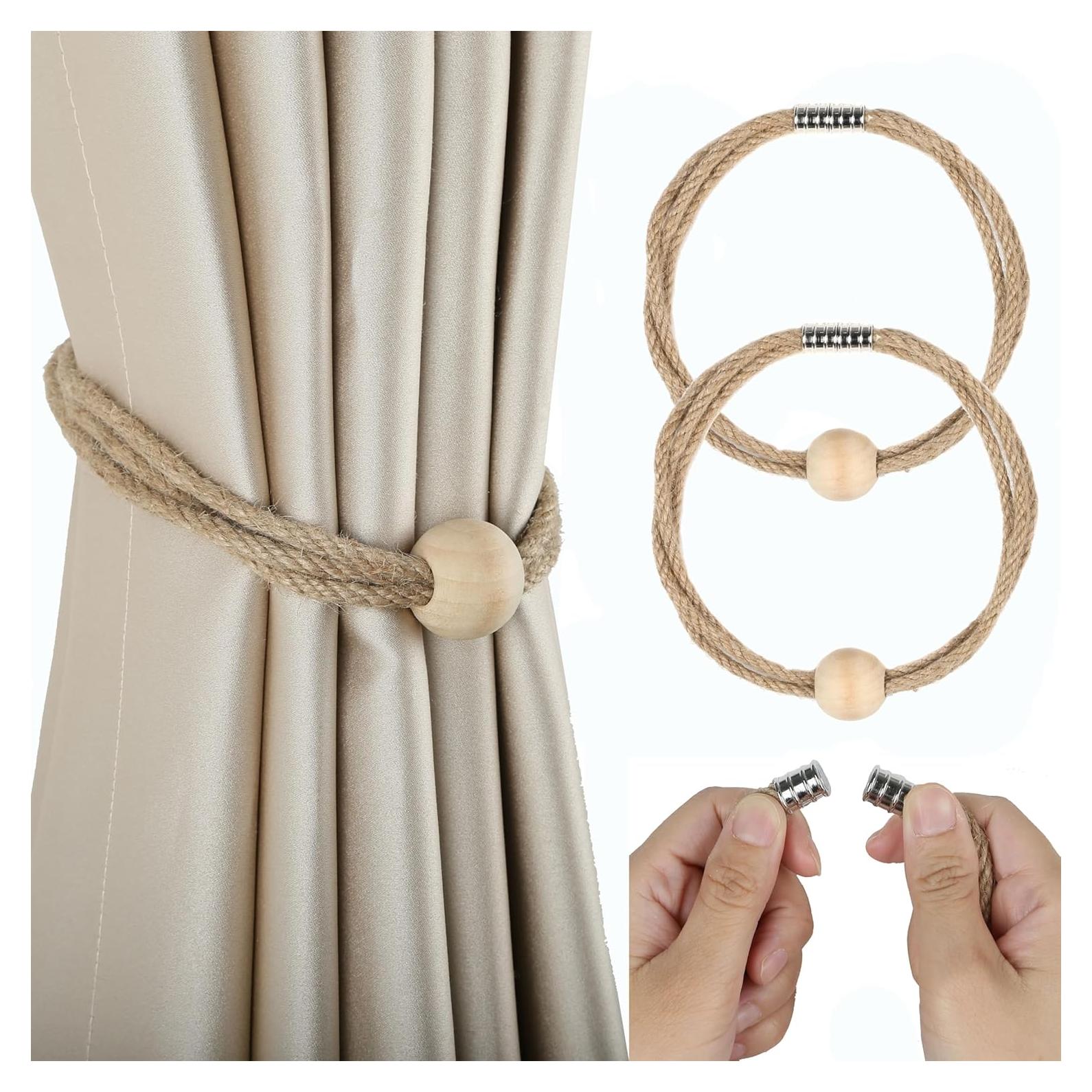Sujetadores Magnéticos de Cortina de Yute BEL AVENIR - 2 Piezas