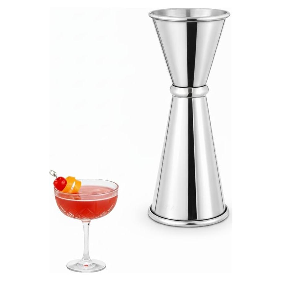 Jigger Doble 2oz/1oz Oxiraqan - Acero Inoxidable para Coctelería