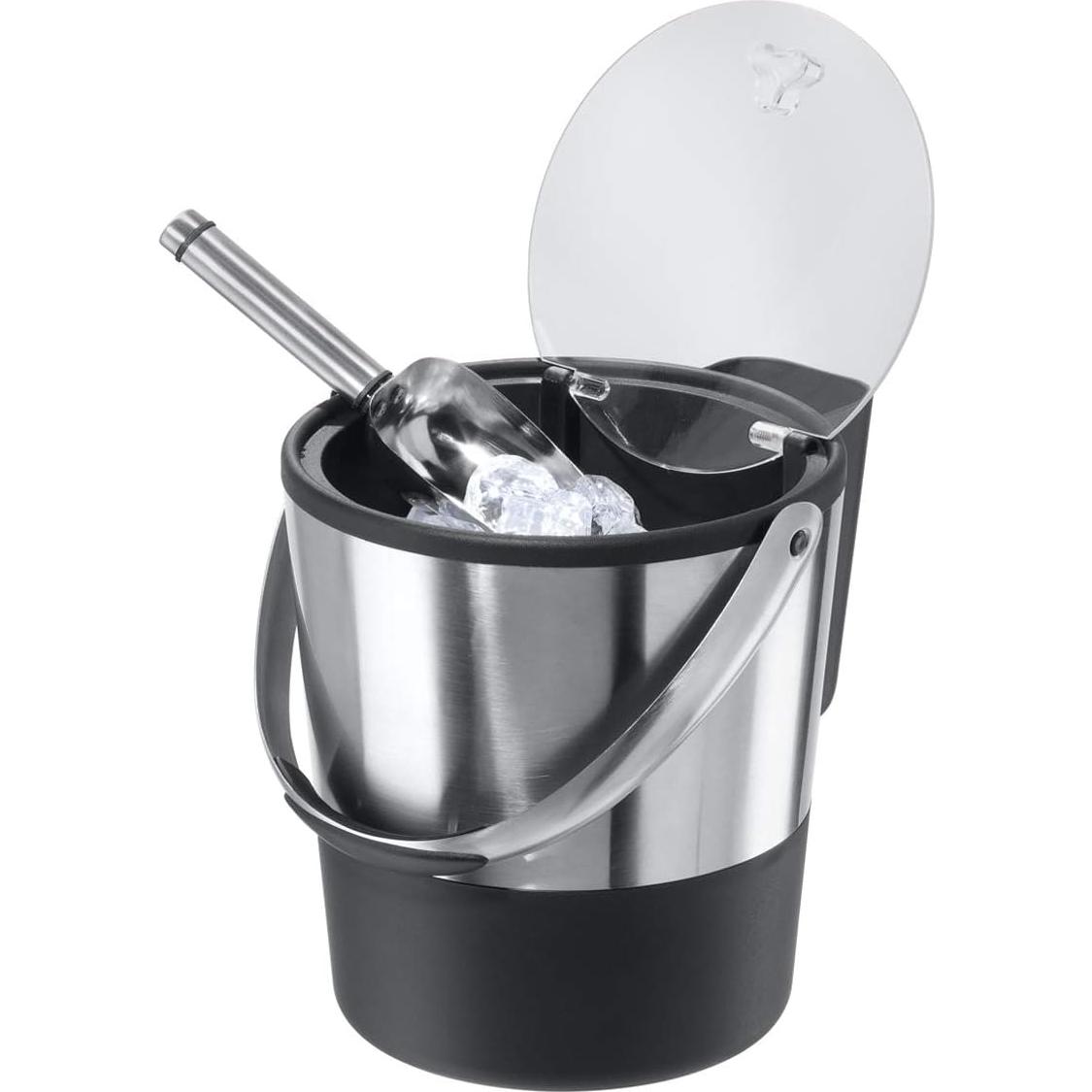 Cubo de Hielo Aislado OGGI 4 Cuartos Acero Inoxidable Negro