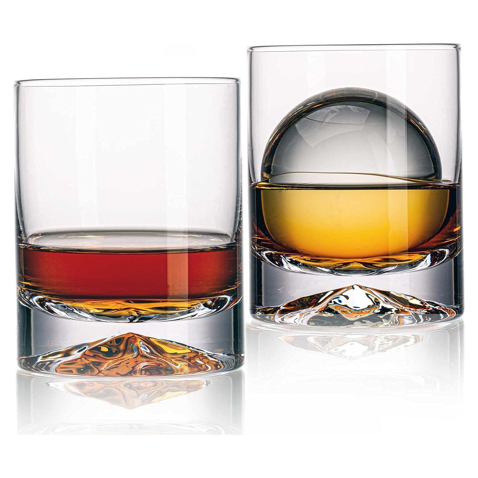 Vasos de Whisky JBHO de Cristal Soplado - Set de 2 - 355 ml