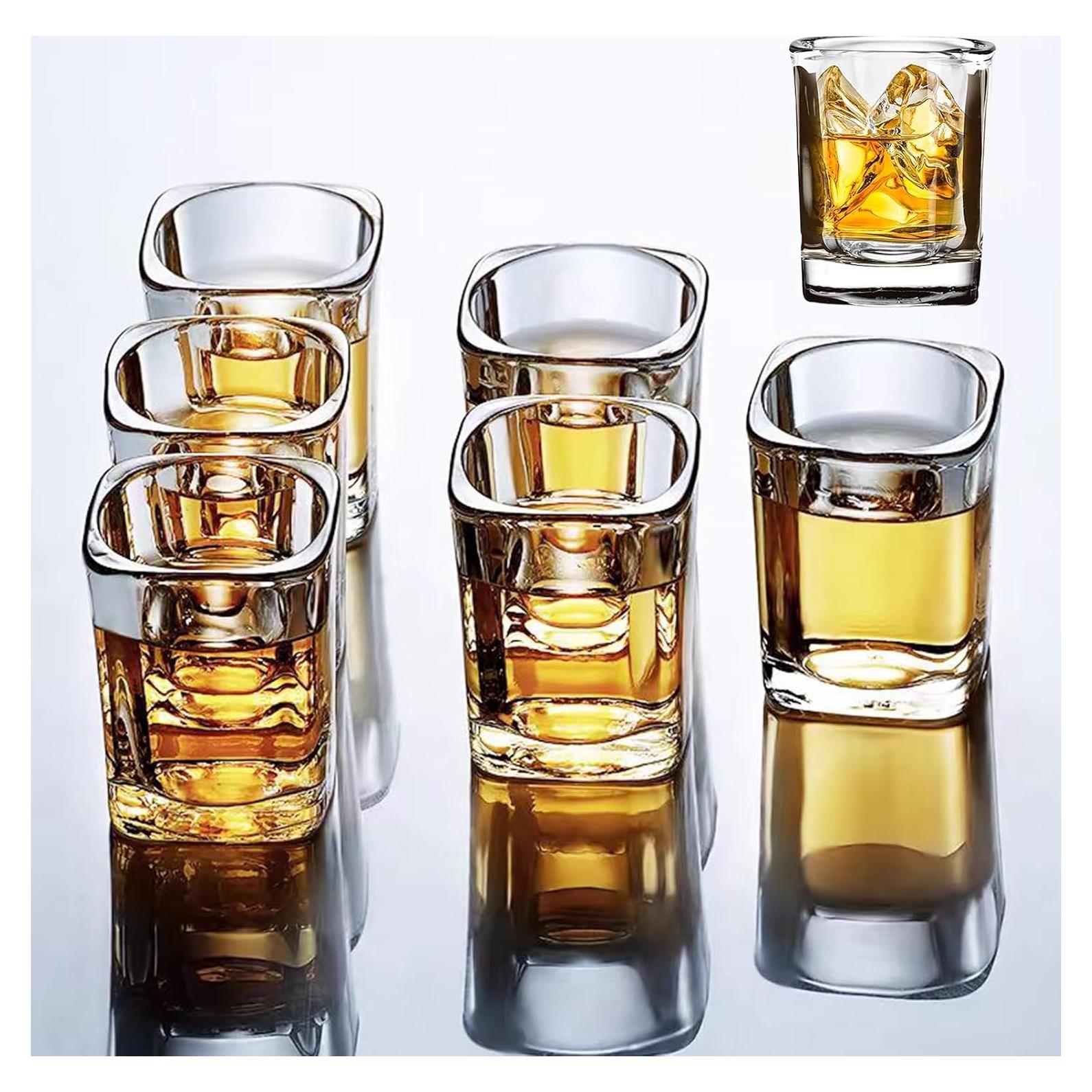 Juego de 6 Vasos de Chupito Hlukana de Vidrio Pesado 65 ml