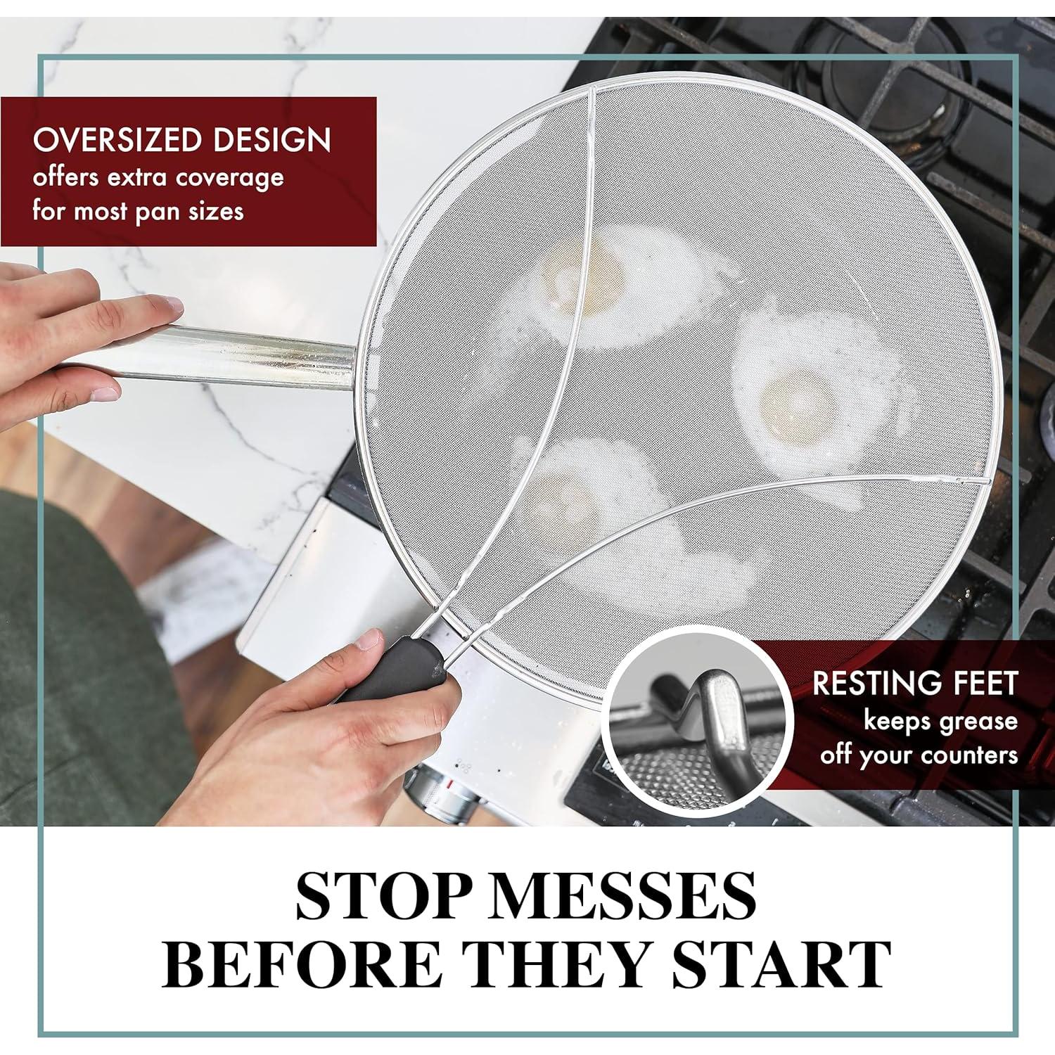 Pantalla Antisalpicaduras BergKoch 33 cm Acero Inoxidable