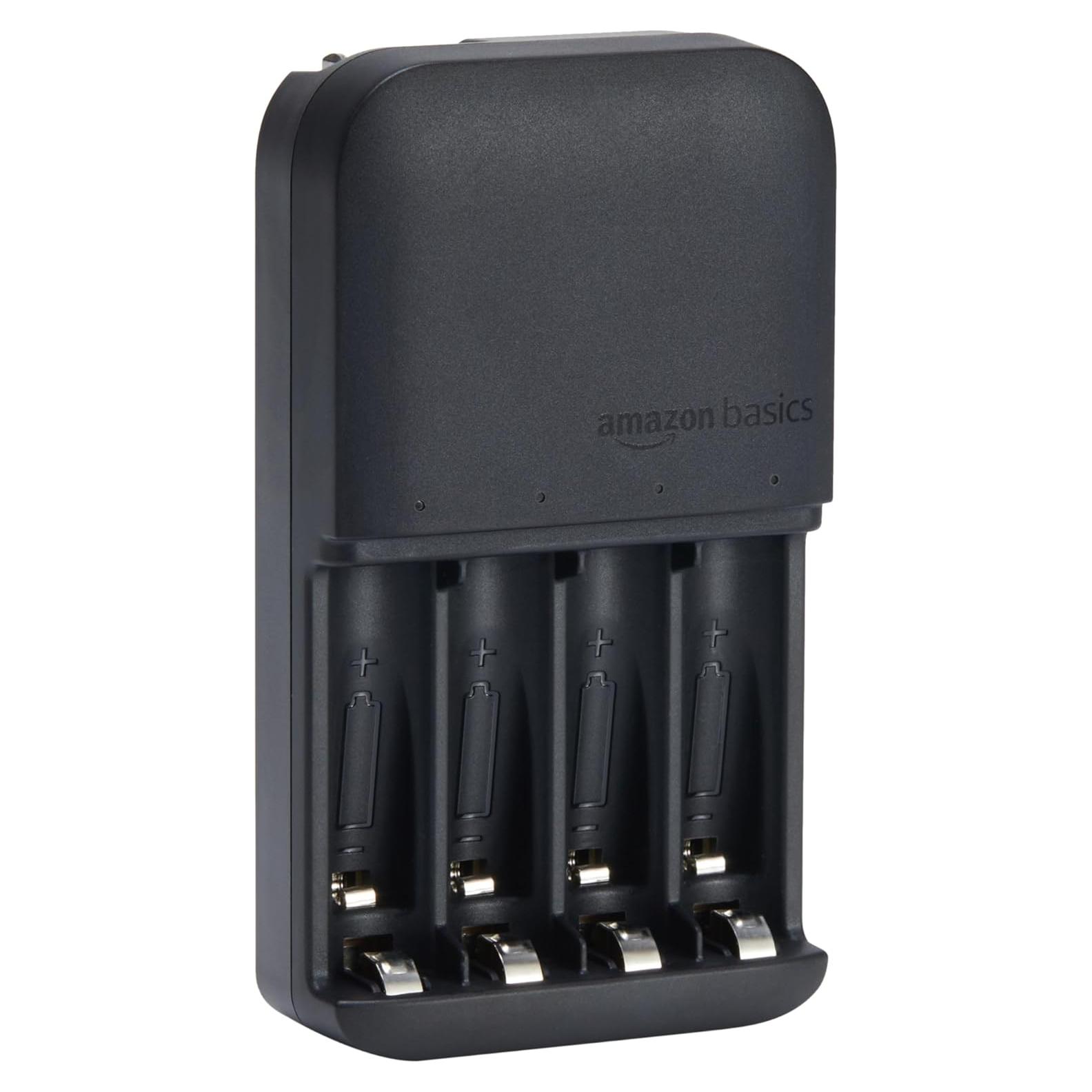 Cargador de Baterías Amazon Basics 4-Bay AA AAA NiMH