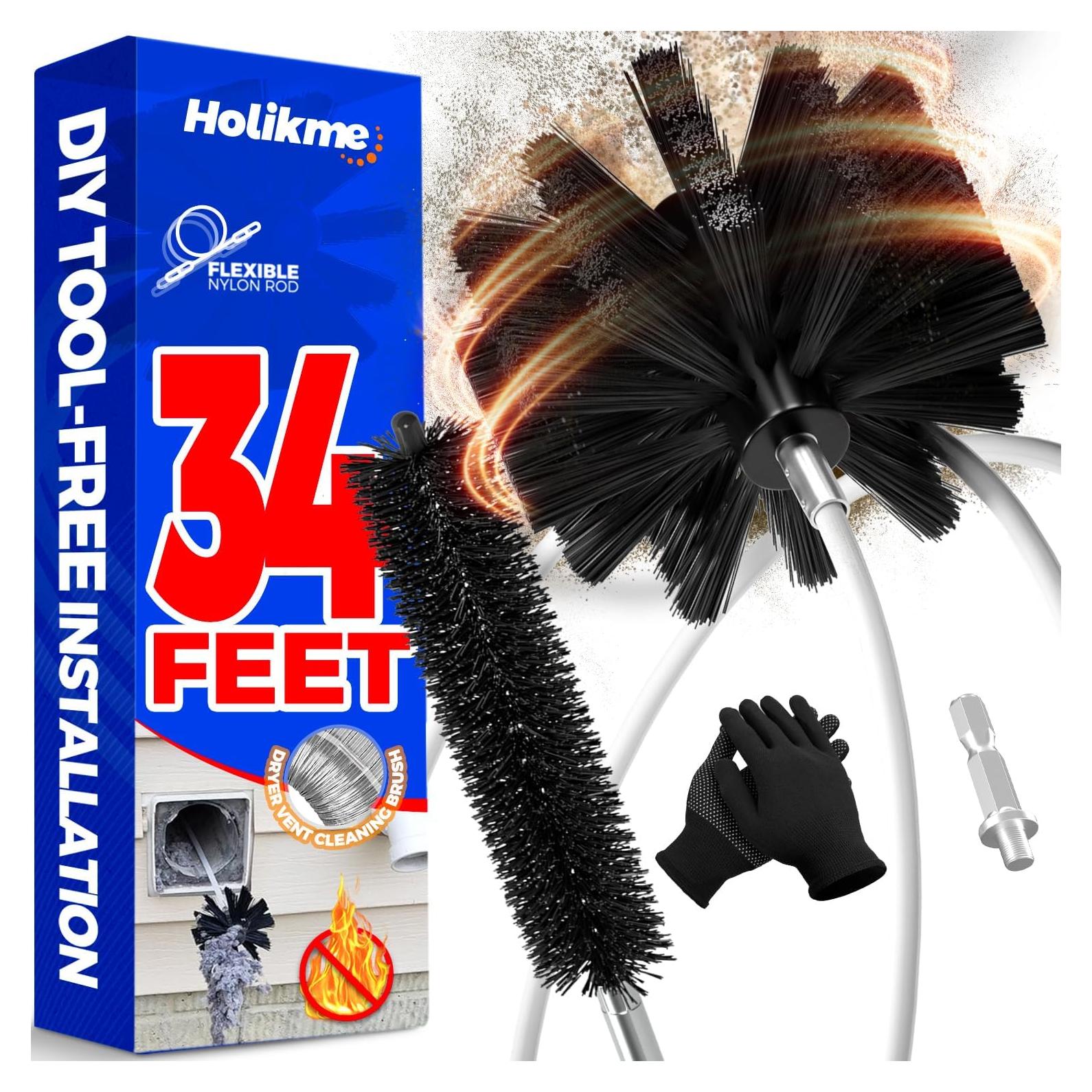 Kit Limpiador de Conductos de Secadora Holikme 10.36m Nylon
