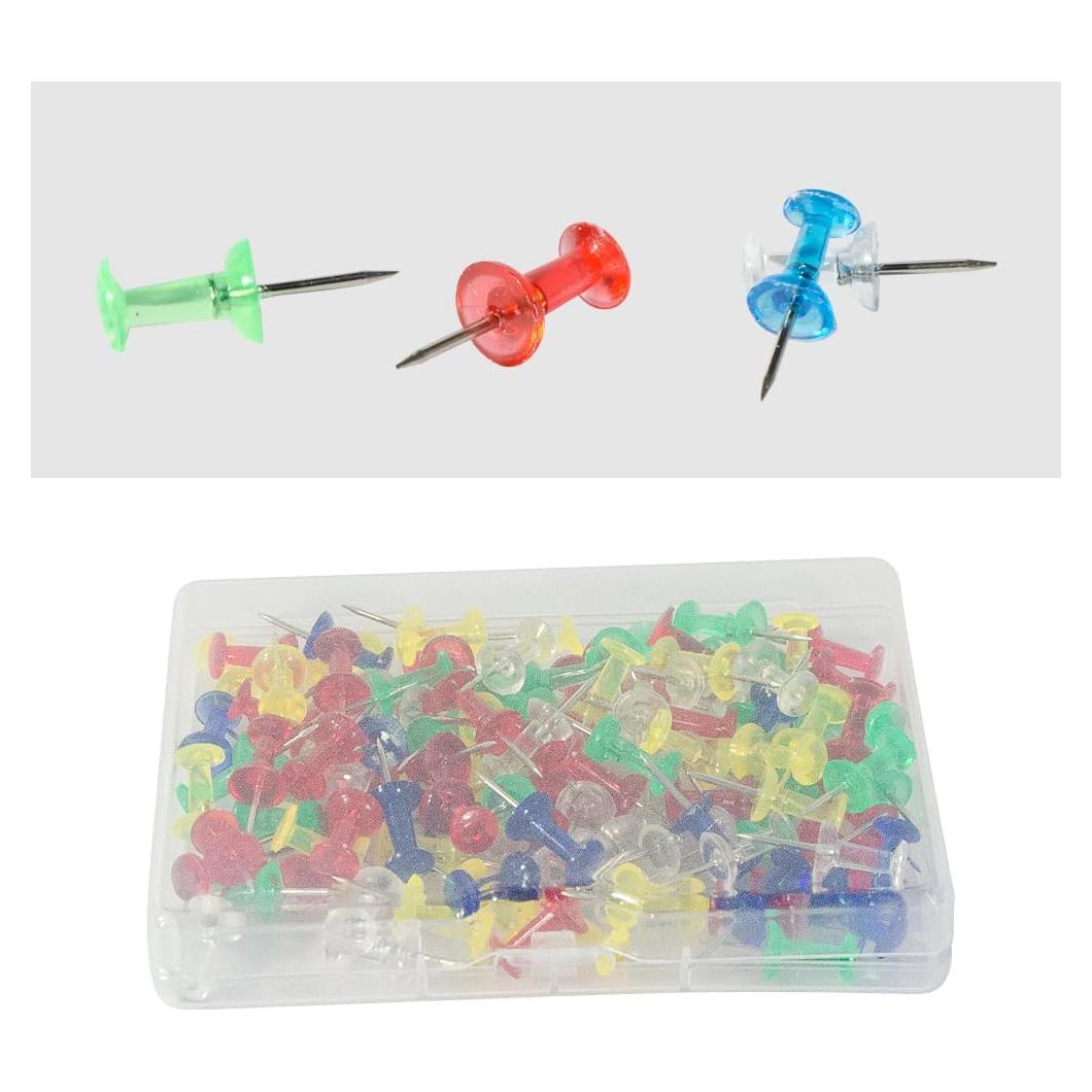 Chinchetas Transparentes Ruocce - Paquete de 100 Piezas