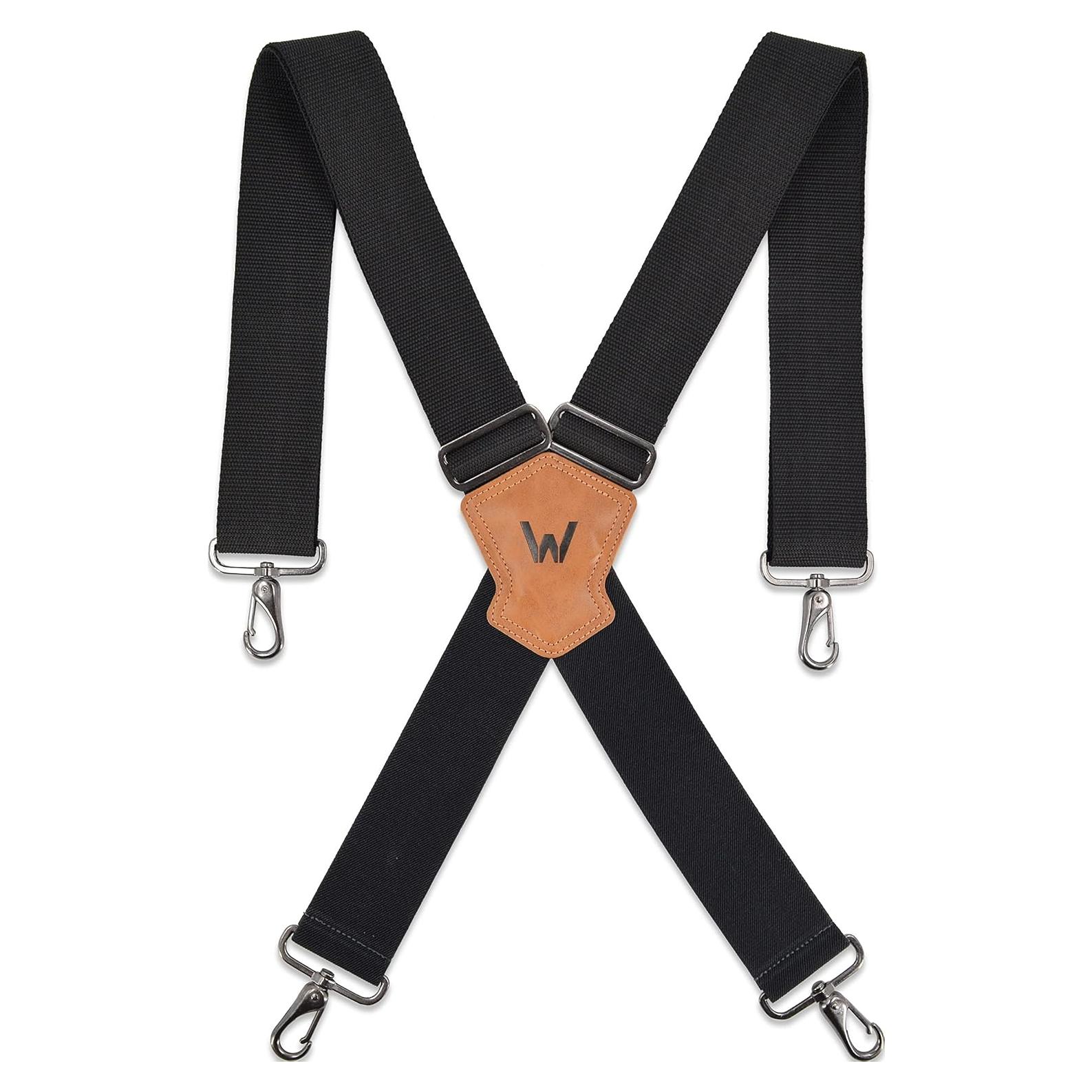 Suspenders Pesados Welkinland 5.08 cm para Hombres Negros