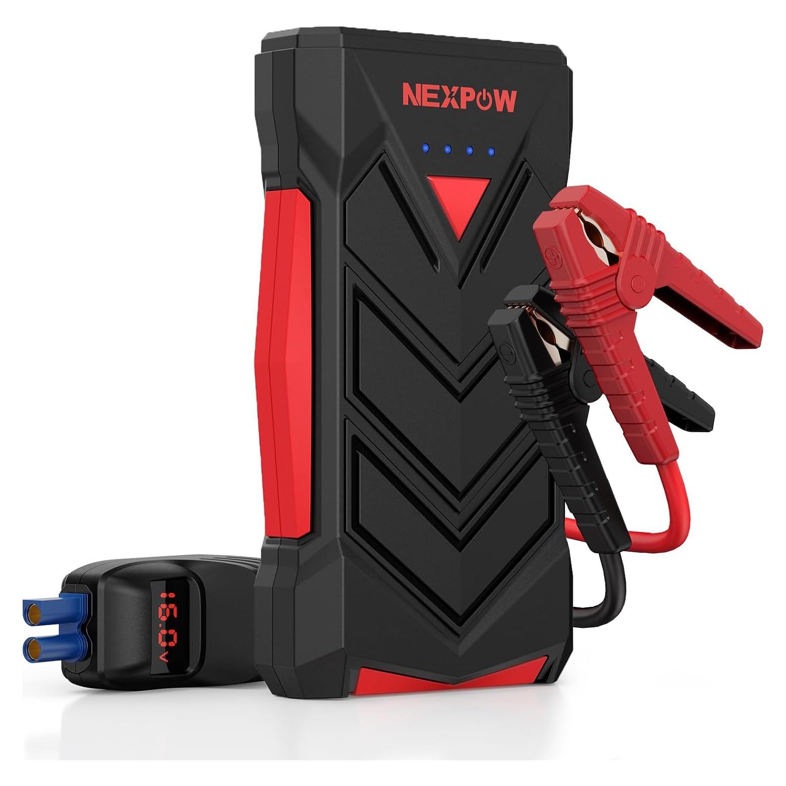 NEXPOW Arrancador de Coche T11F 1000A con Luz LED