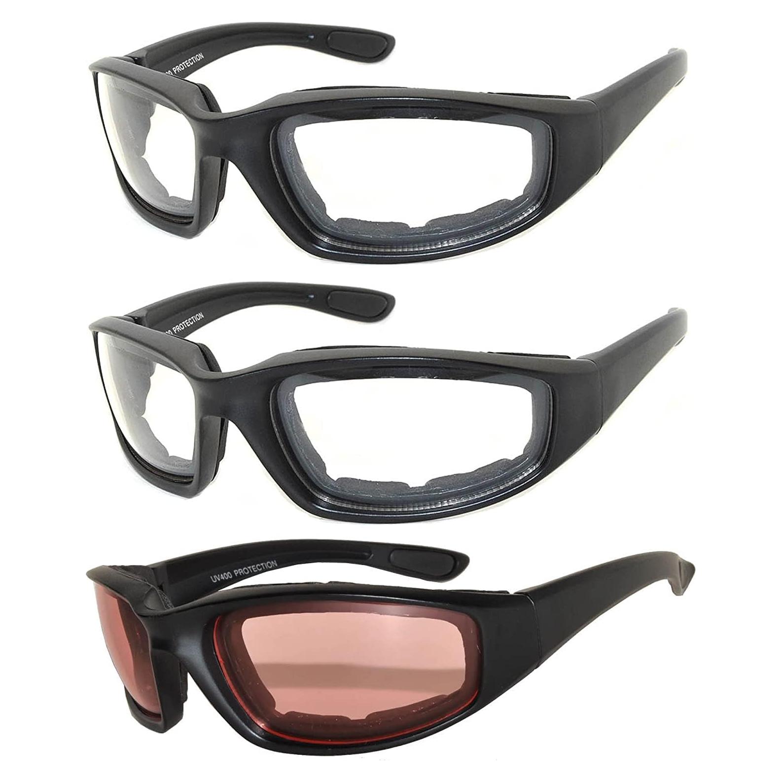 Juego de 3 gafas de sol para motocicleta UV400 - Unisex