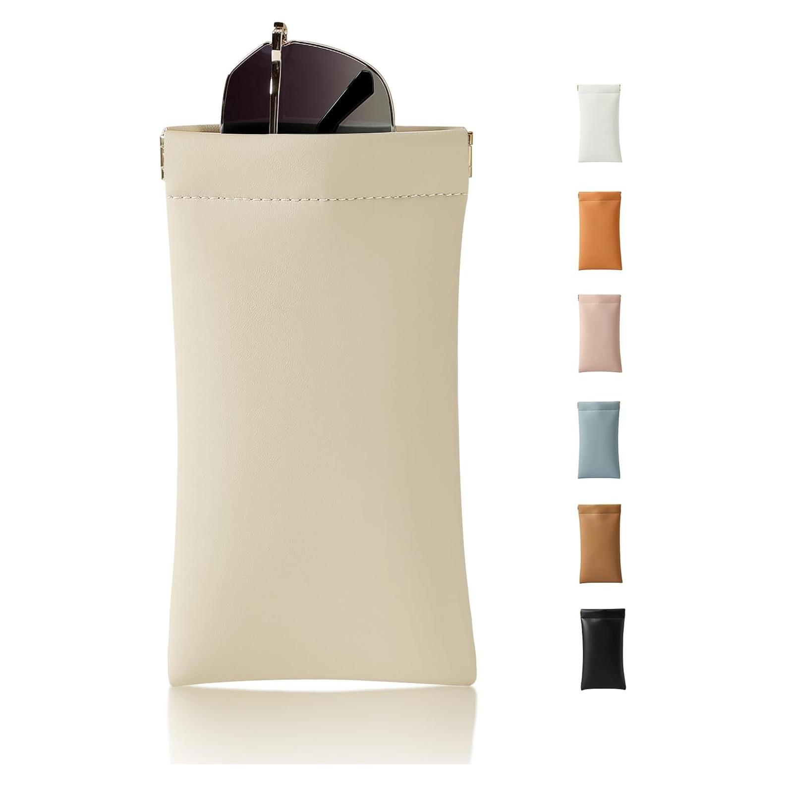 Estuche para Gafas MEIBOOCH de Cuero Suave Grande