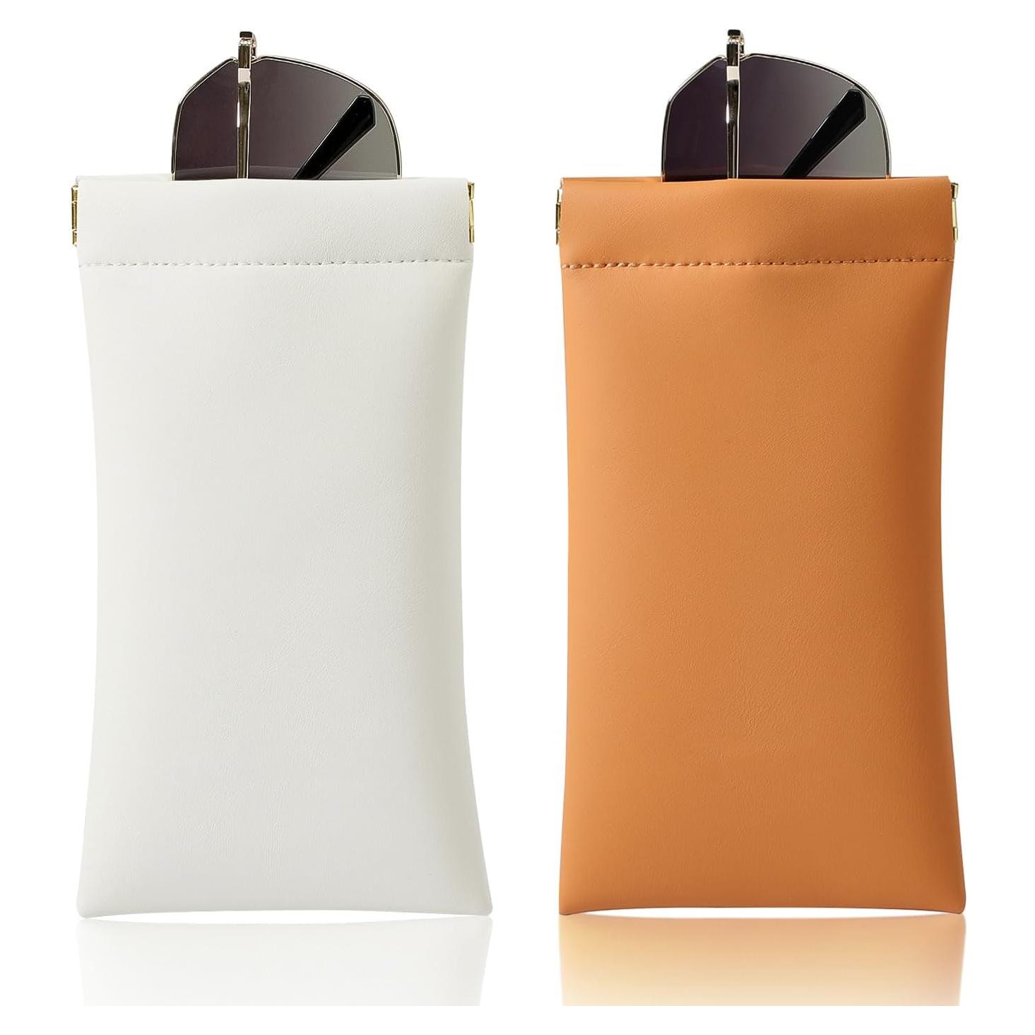 Estuche para Gafas MEIBOOCH de Cuero Suave Grande