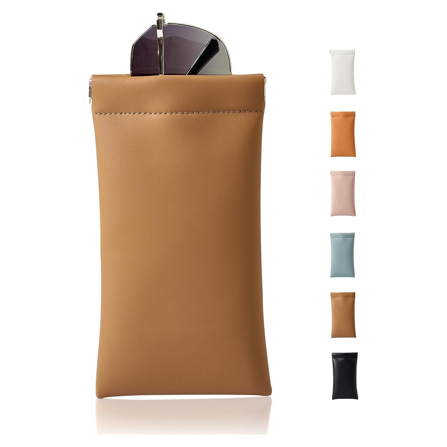 Estuche para Gafas MEIBOOCH de Cuero Suave Grande