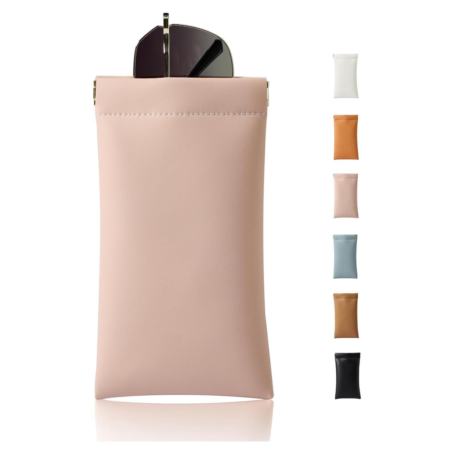 Estuche para Gafas MEIBOOCH Rosa Grande con Tapa Compresión