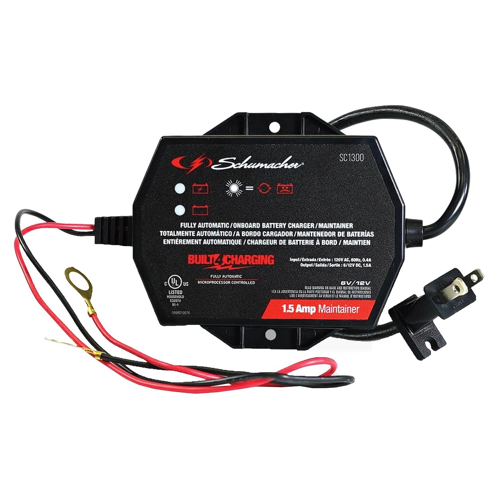 Cargador Schumacher SC1300 3-en-1 1.5A 6V/12V Automático