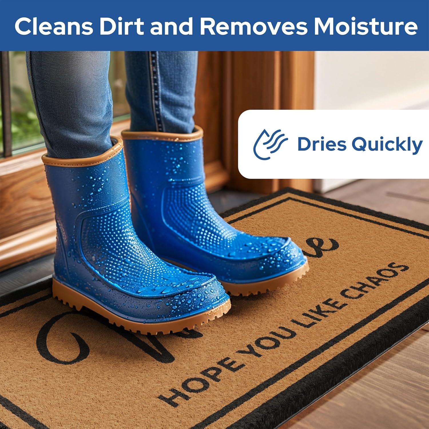 Alfombra de Coco Antideslizante Barnyard Designs 43x76 cm Caos