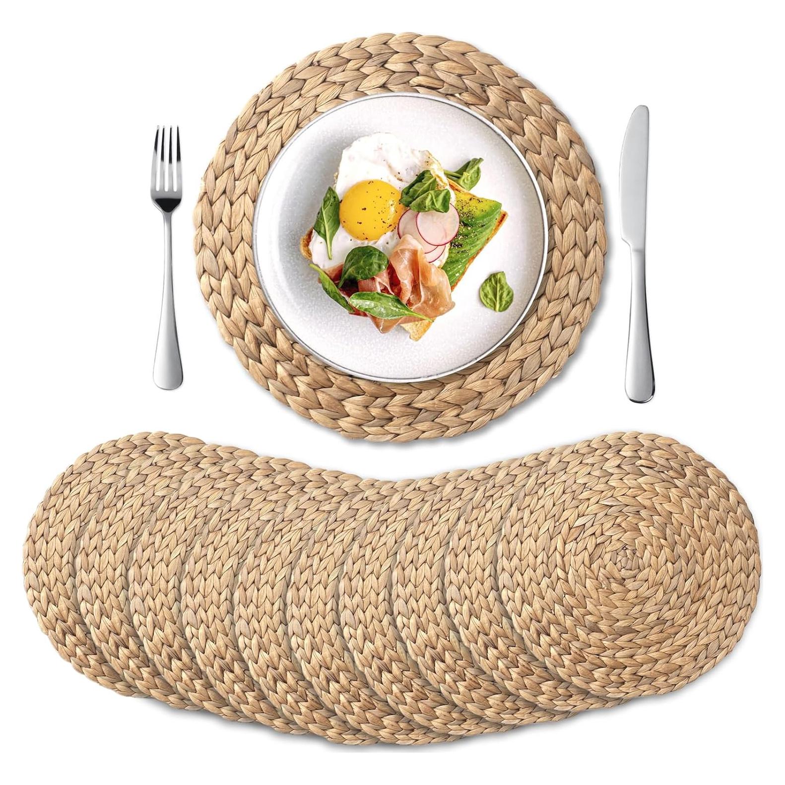 Conjunto de 10 Manteles Individuales Redondos YANGQIHOME 35 cm