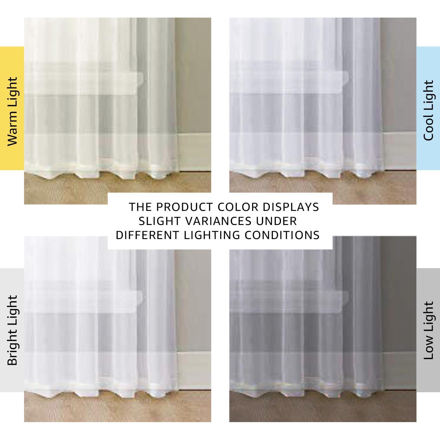 Cortinas Sheer Blancas NICETOWN 135 x 213 cm - 2 Paneles