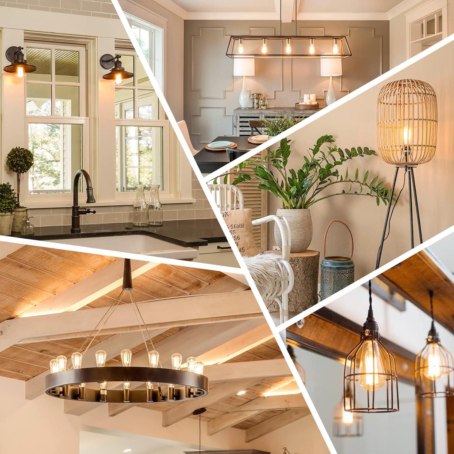 Bombillas incandescentes vintage Brightever E26 60W 260LM 2200K (4 unidades)