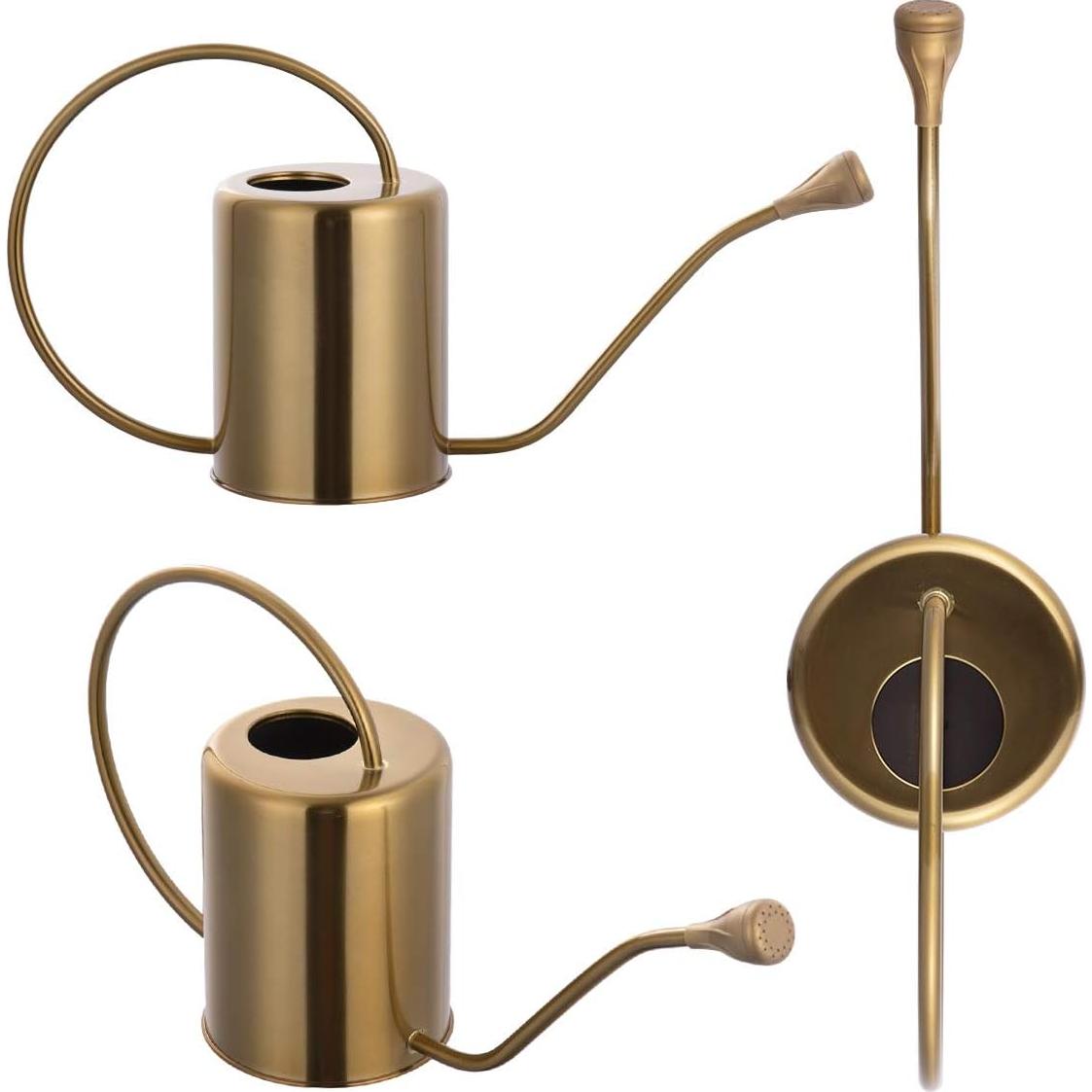 Regadera de Acero Inoxidable Yowon 1.89L Dorada con Pico Largo