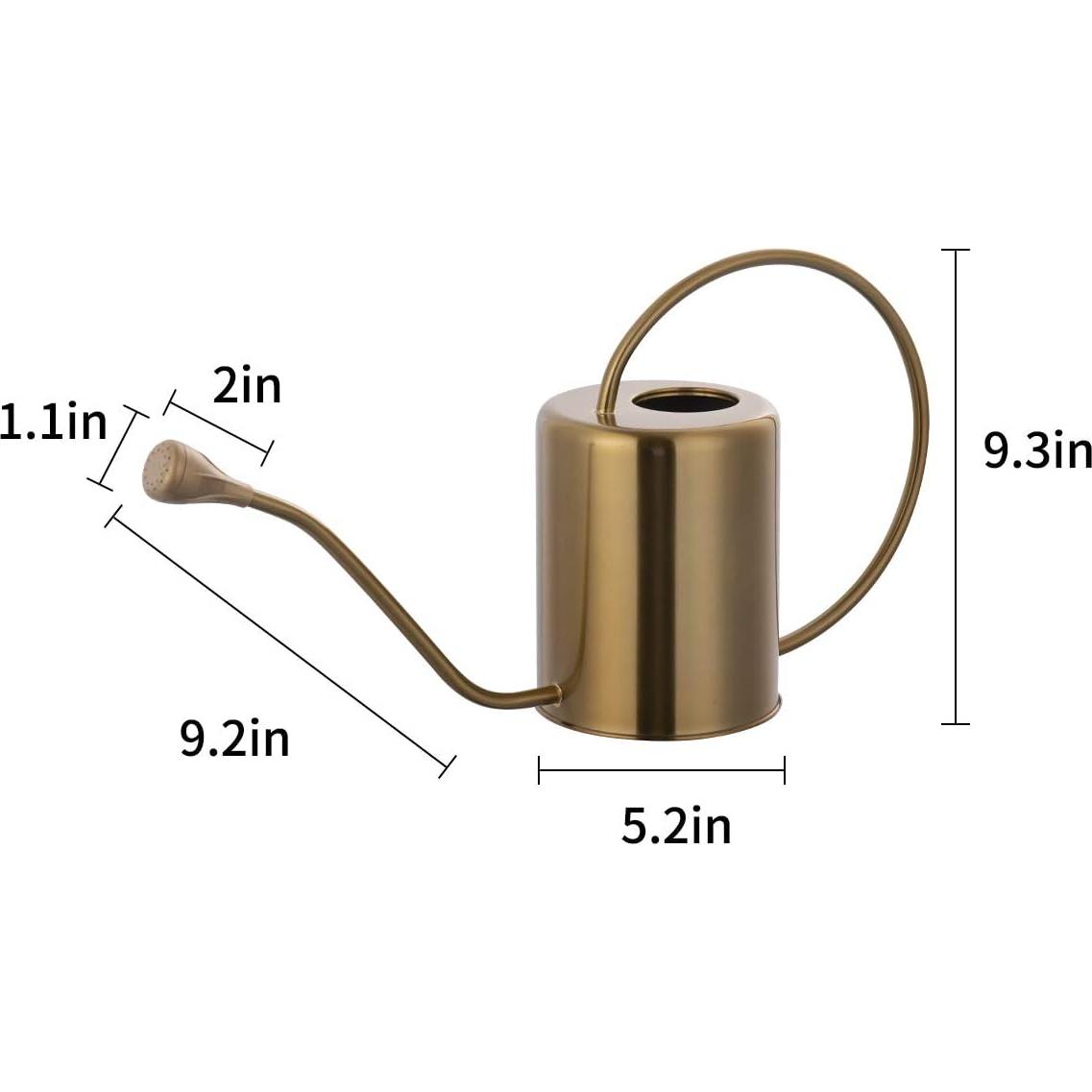 Regadera de Acero Inoxidable Yowon 1.89L Dorada con Pico Largo