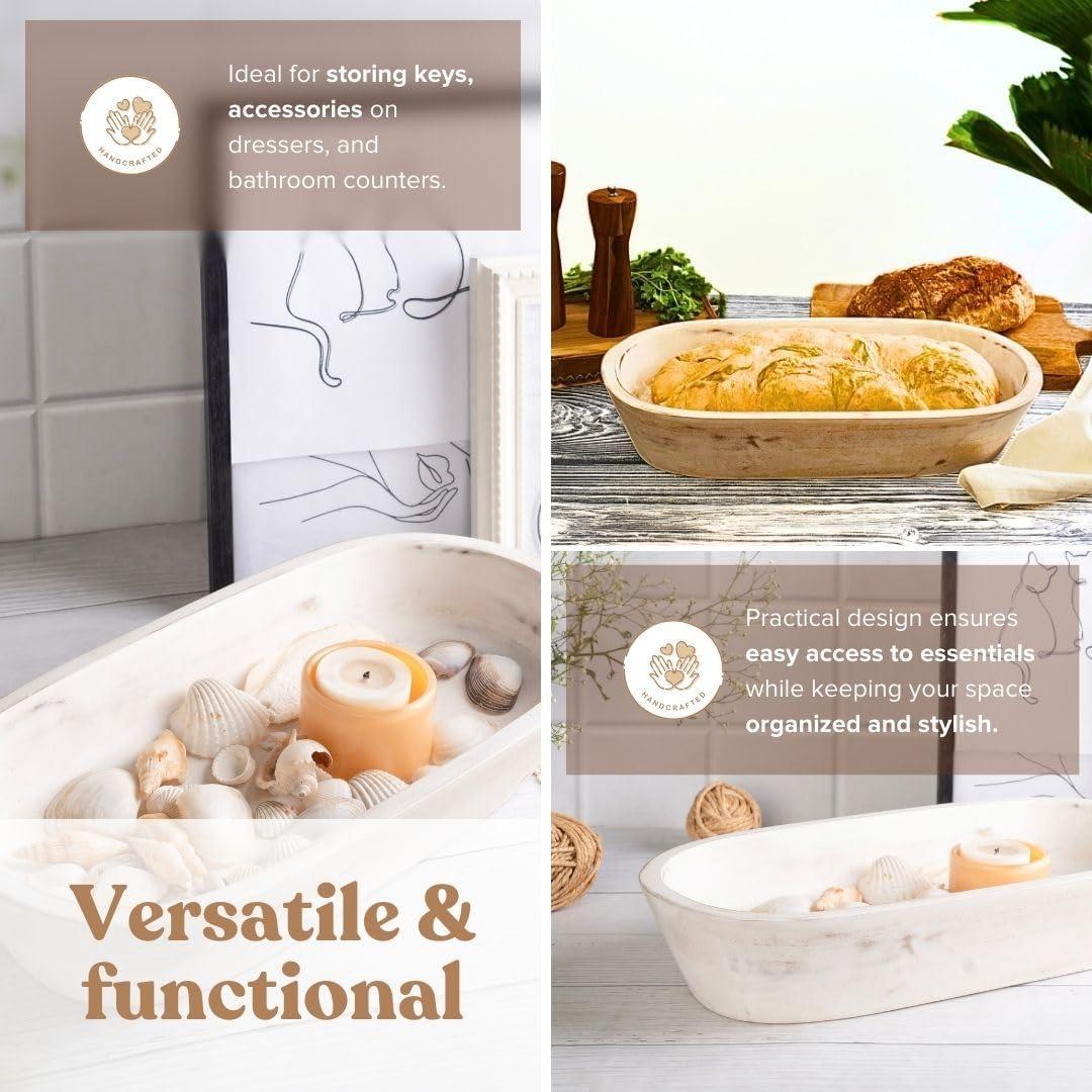 Tazón de Masa Luxe Designs - Madera de Acacia Rústica 43cm