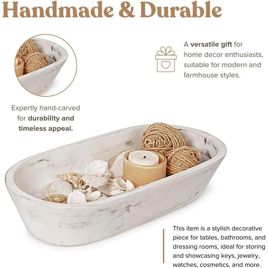 Tazón de Masa Luxe Designs - Madera de Acacia Rústica 43cm