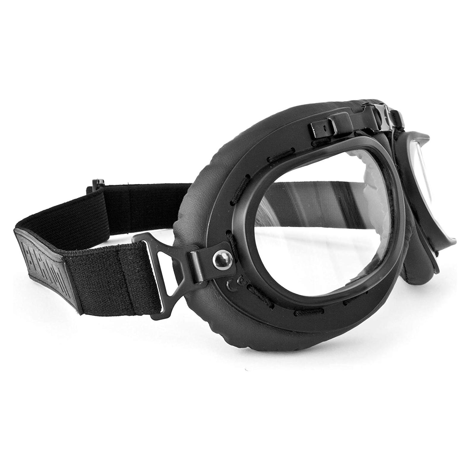 Gafas de motocicleta Bertoni AF195 - Vintage Negro Mate