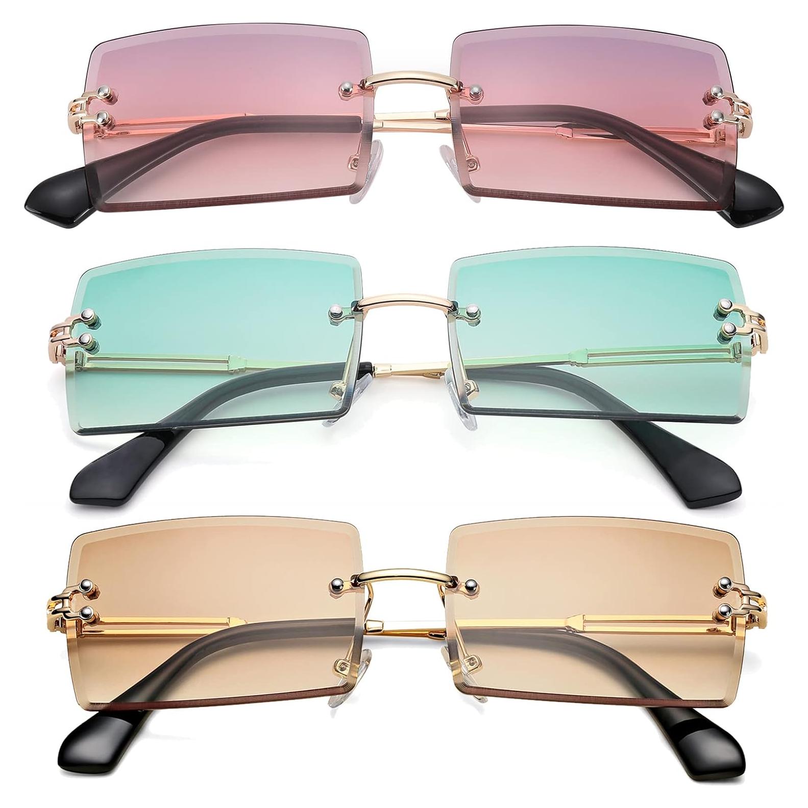 Gafas de Sol Rectangulares UV400 Metalicas 58mm - Unisex