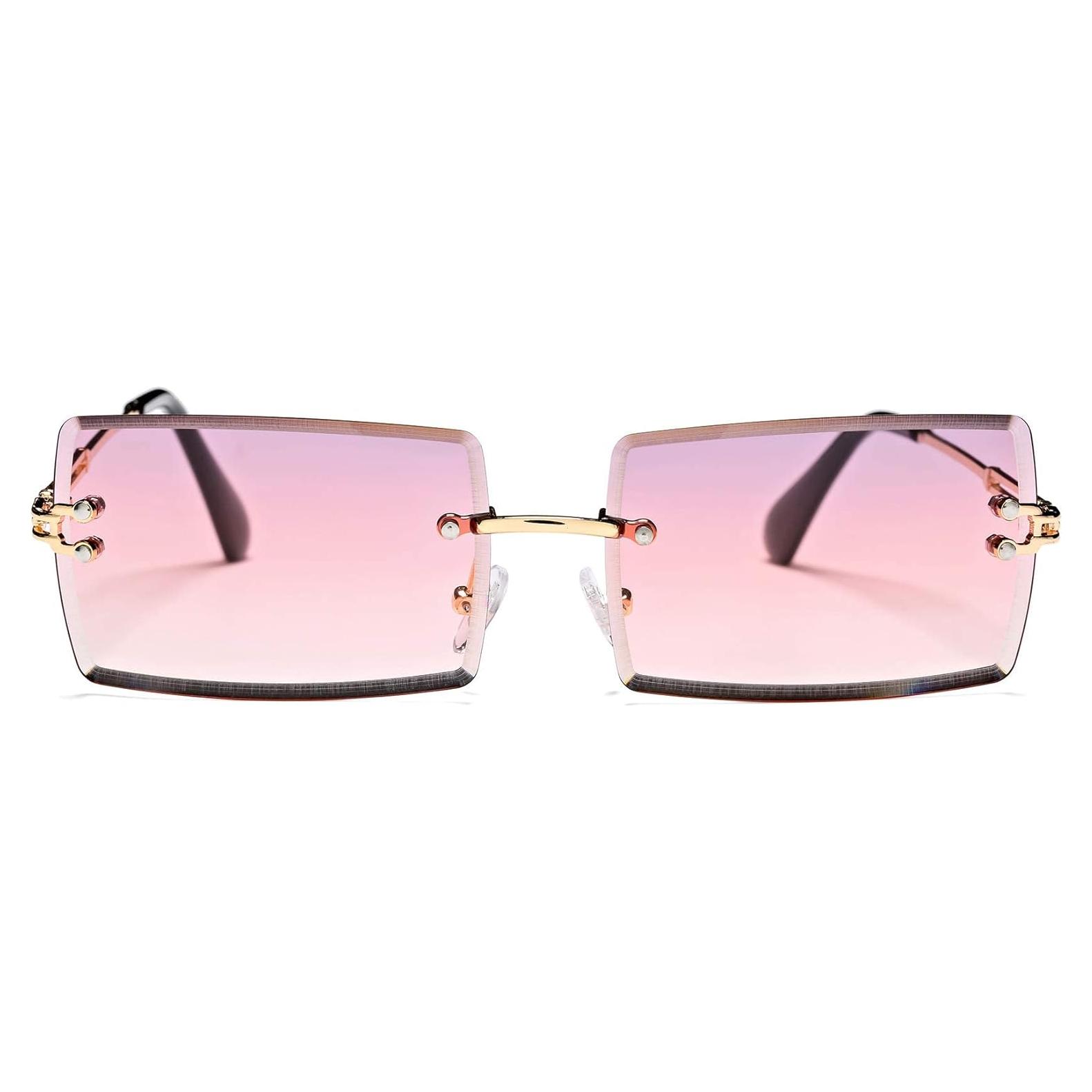 Gafas de Sol Rectangulares UV400 para Mujeres - Gradiente Púrpura