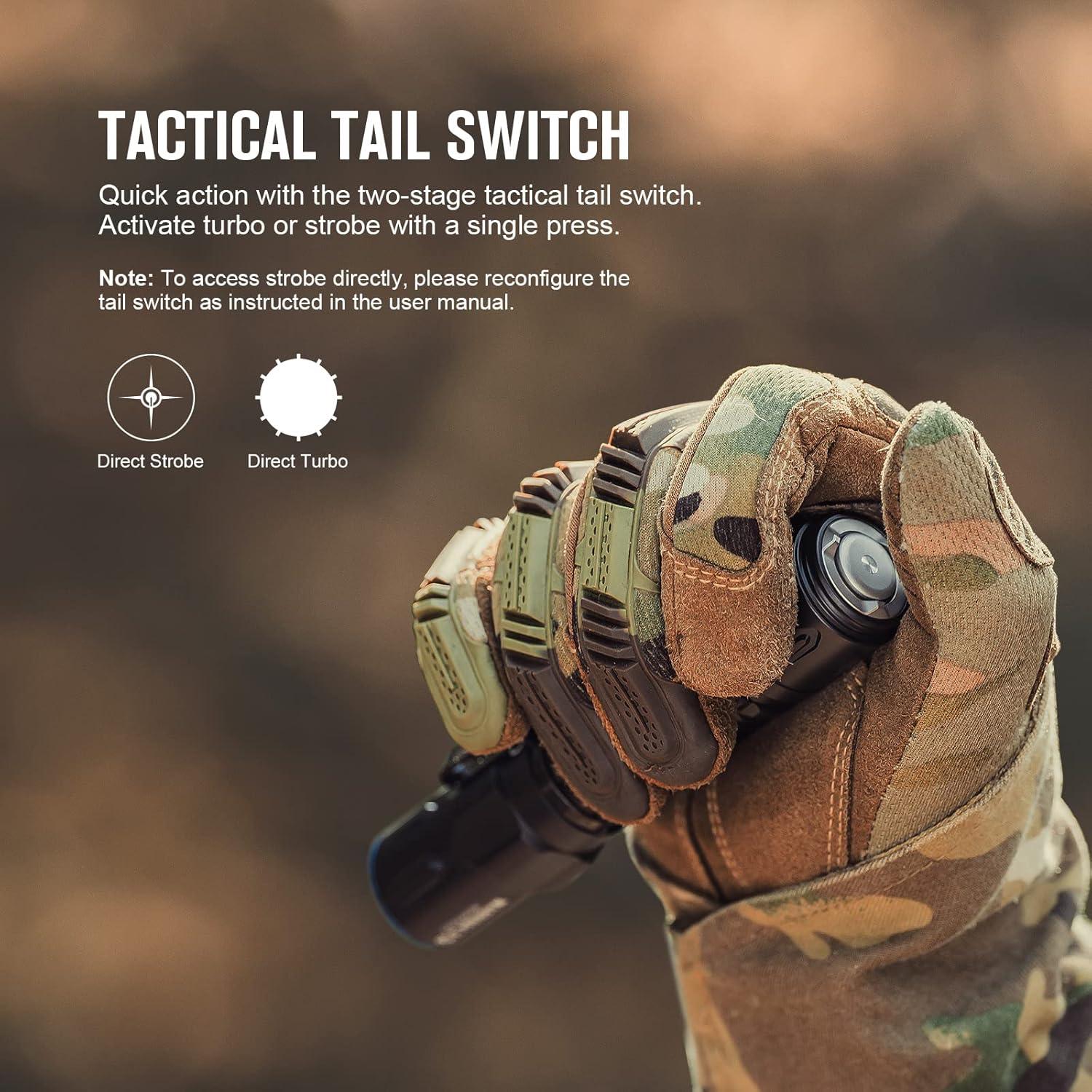 Linterna Táctica OLIGHT Warrior 3S 2300 Lúmenes LED Negra