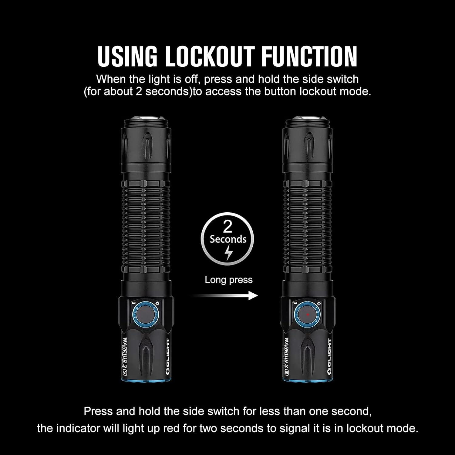 Linterna Táctica OLIGHT Warrior 3S 2300 Lúmenes LED Negra