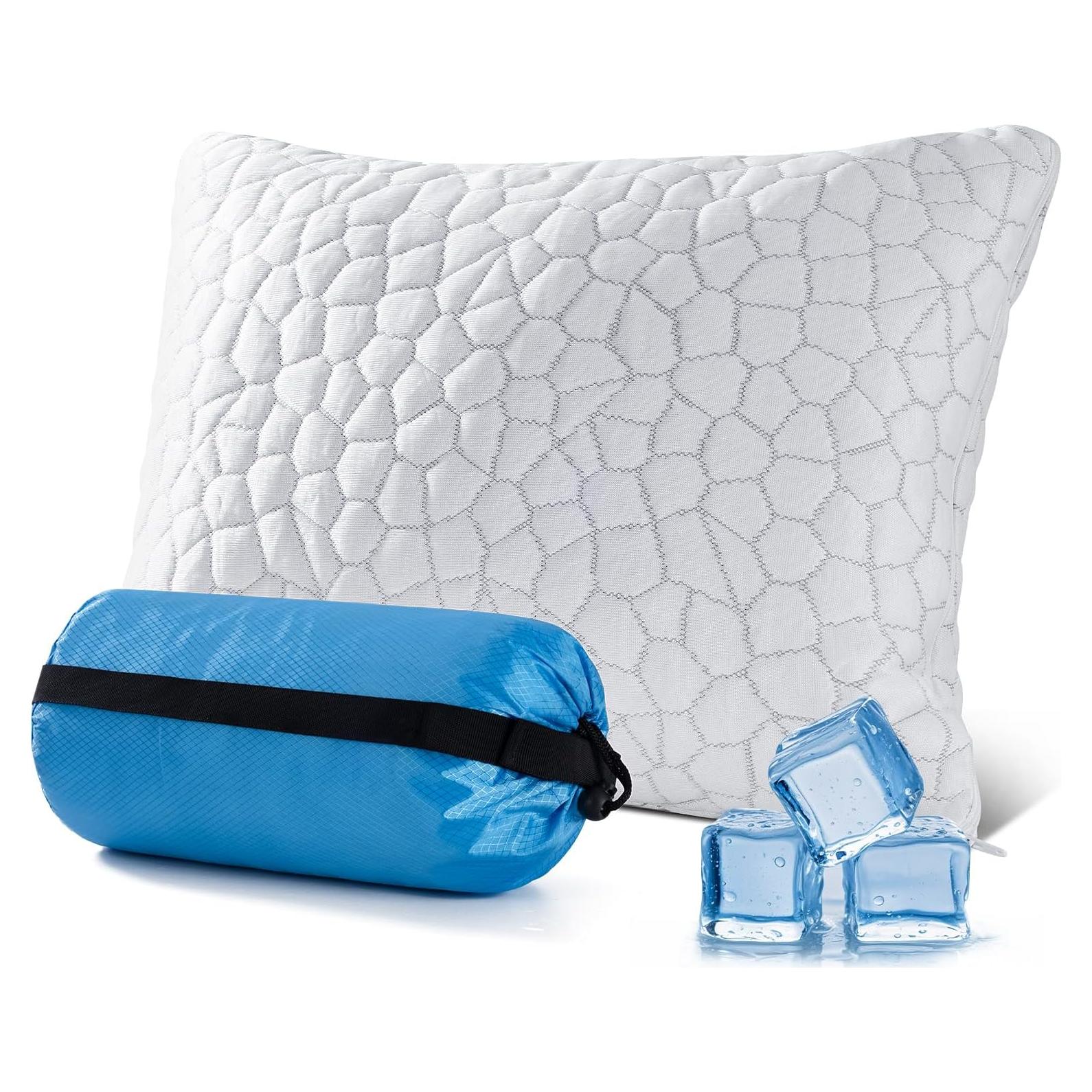 Almohada de Viaje QUTOOL Espuma Memoria Refrigerante 42cm