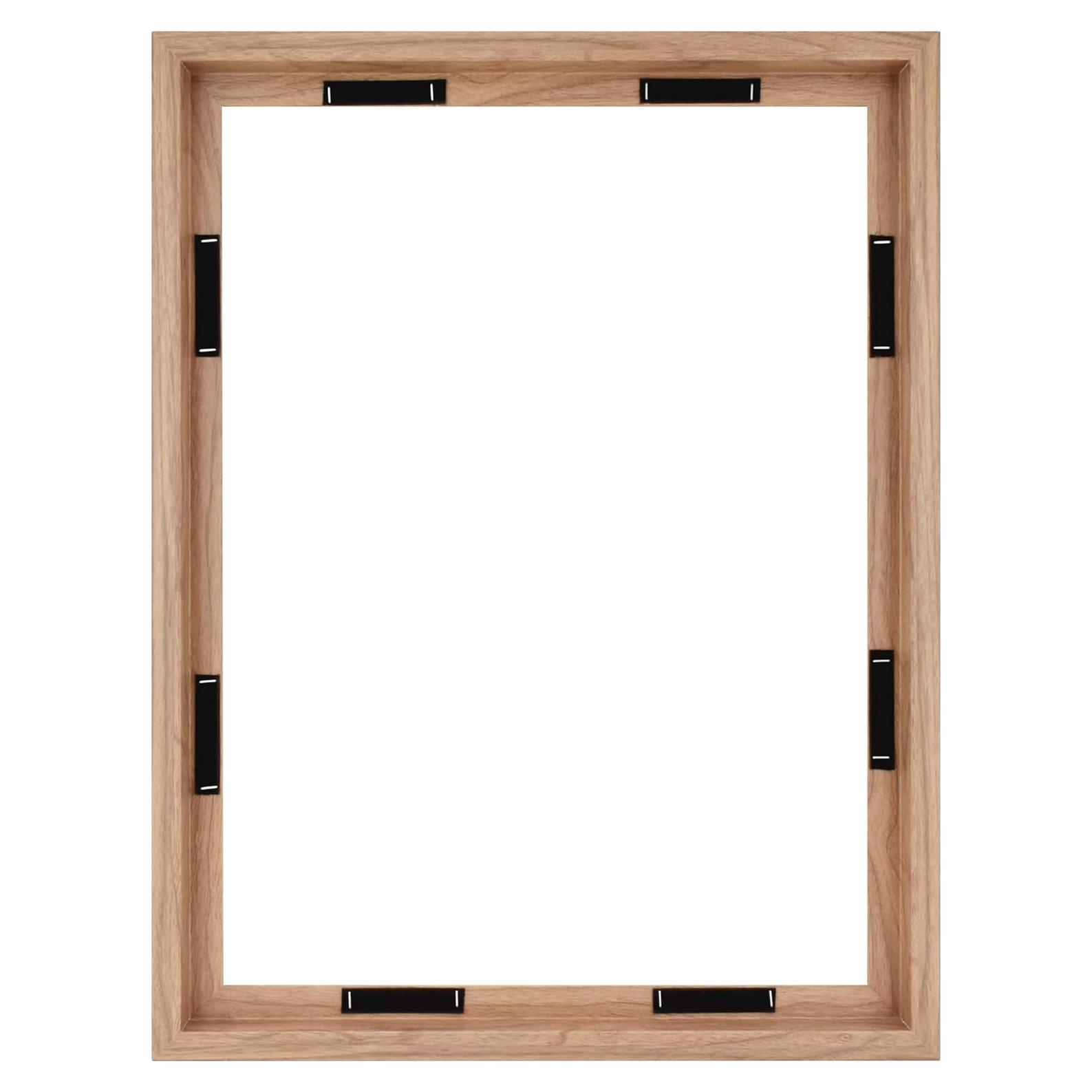 Marco Flotante MCS 18x24 cm Madera Nogal para Lienzos