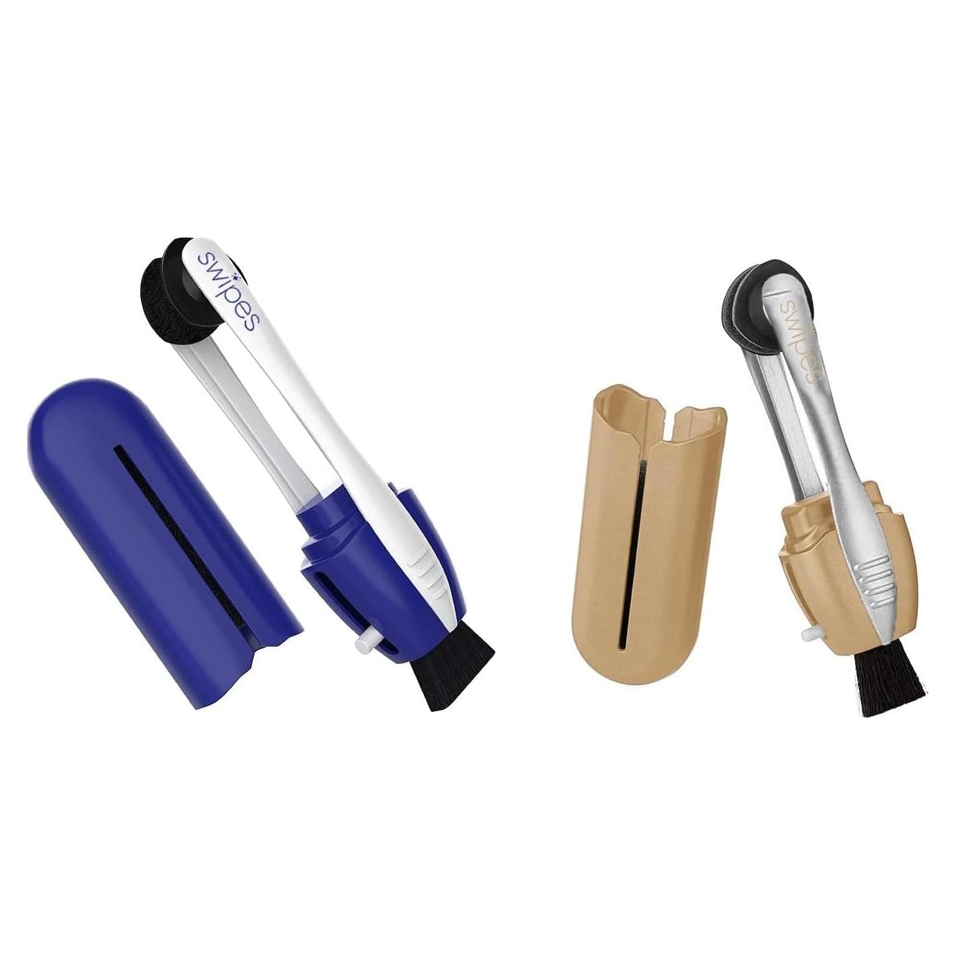 Limpiador de Gafas Calabria 2 Pack Azul y Dorado 9.4x2.5cm