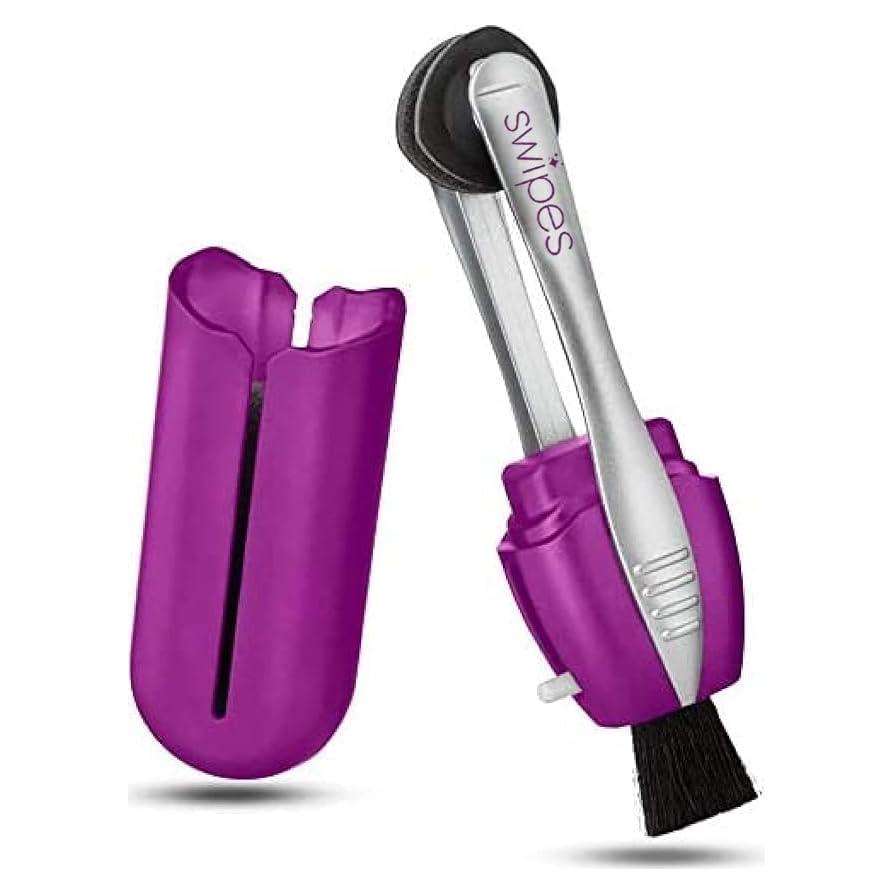 Limpiador de gafas Calabria compacto microfibra morado