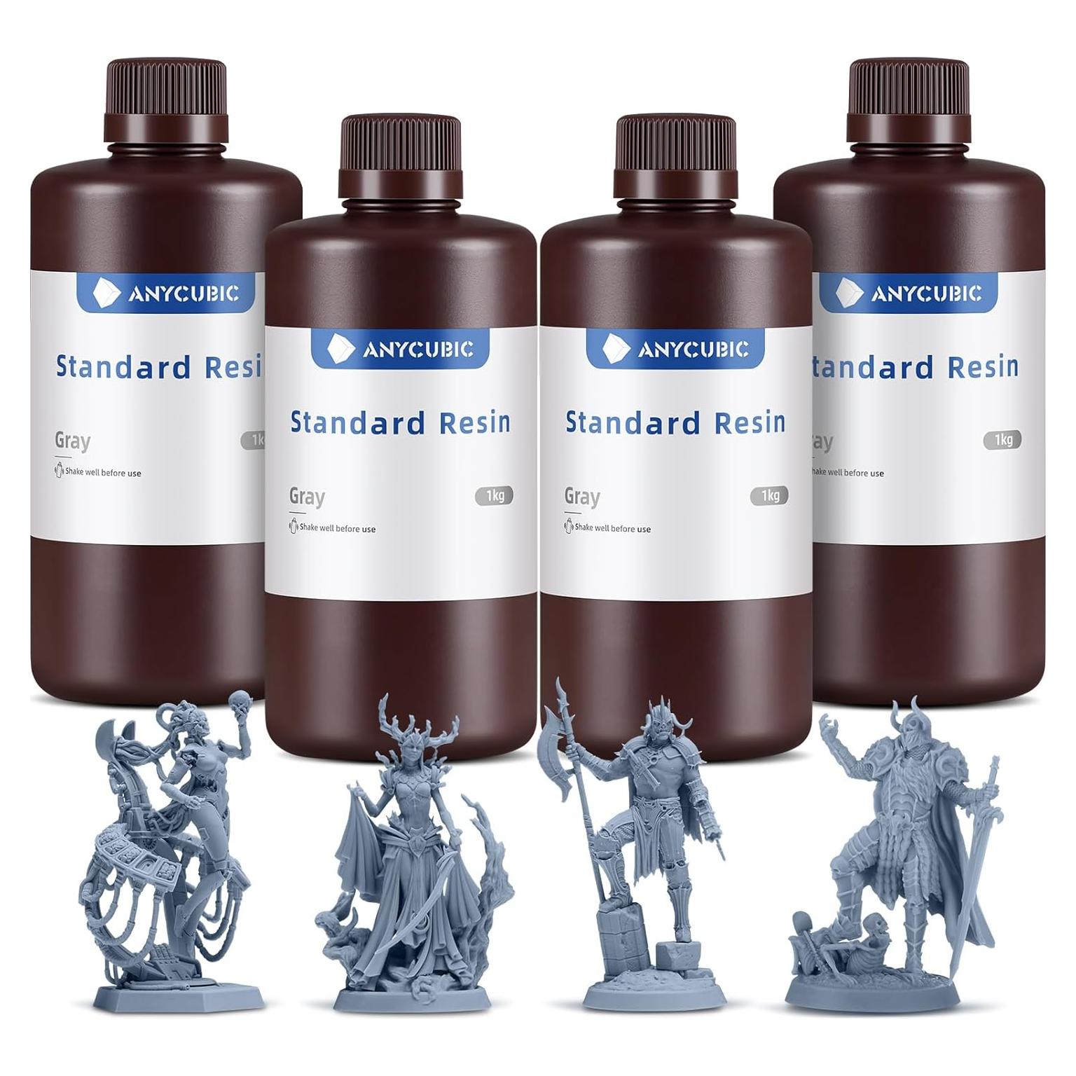 Resina UV ANYCUBIC 4kg para Impresora 3D Gris