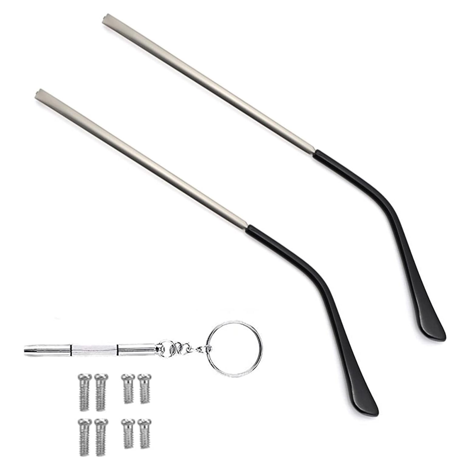 Templos de Gafas OPUGIT Reemplazo Metal Plata 140mm