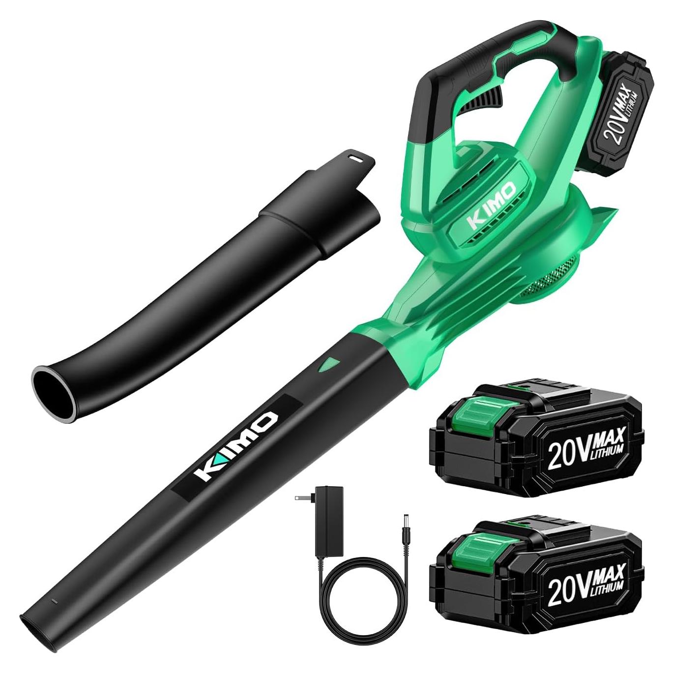 Soplador de Hojas KIMO Inalámbrico 2 Baterías 20000 RPM