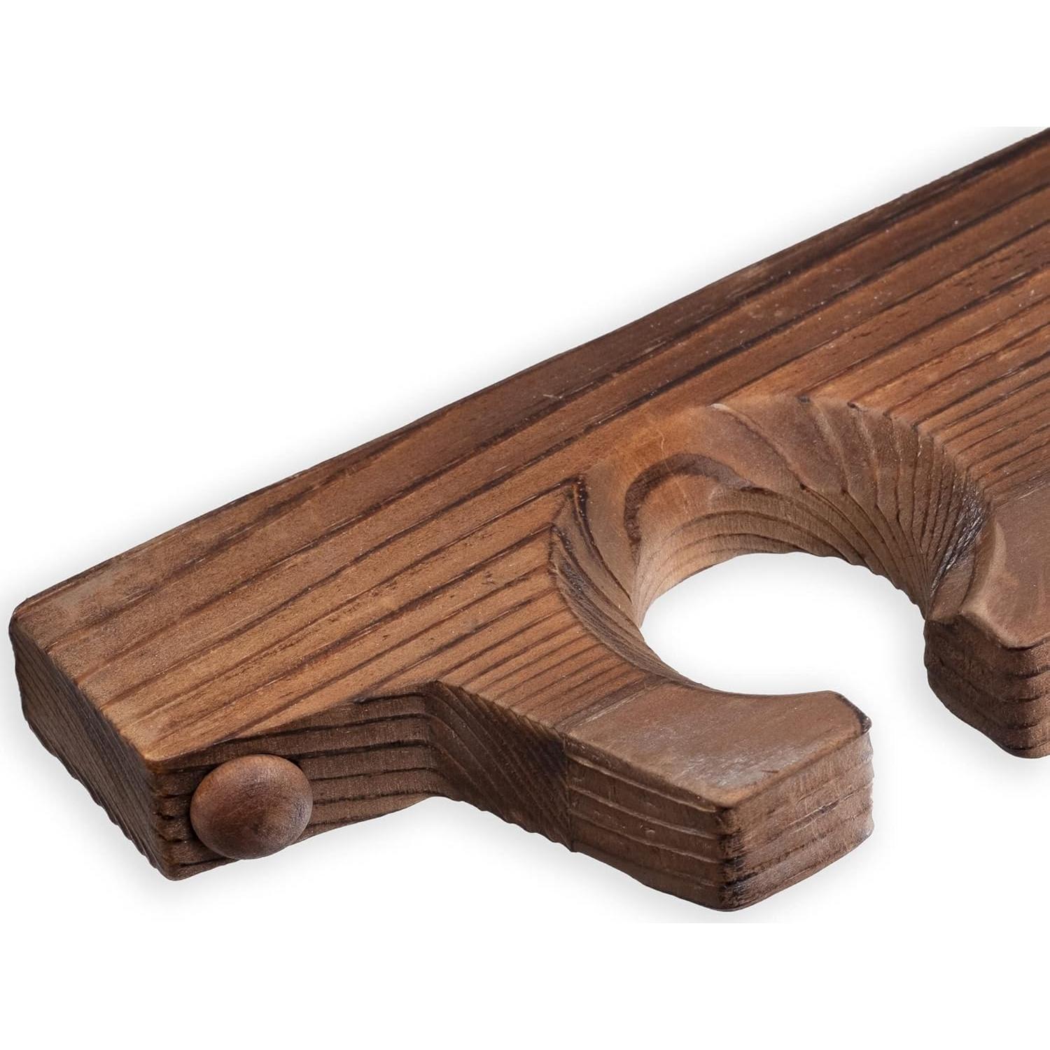 Estante Colgante de Madera Rustic State para 8 Copas de Vino 43 cm