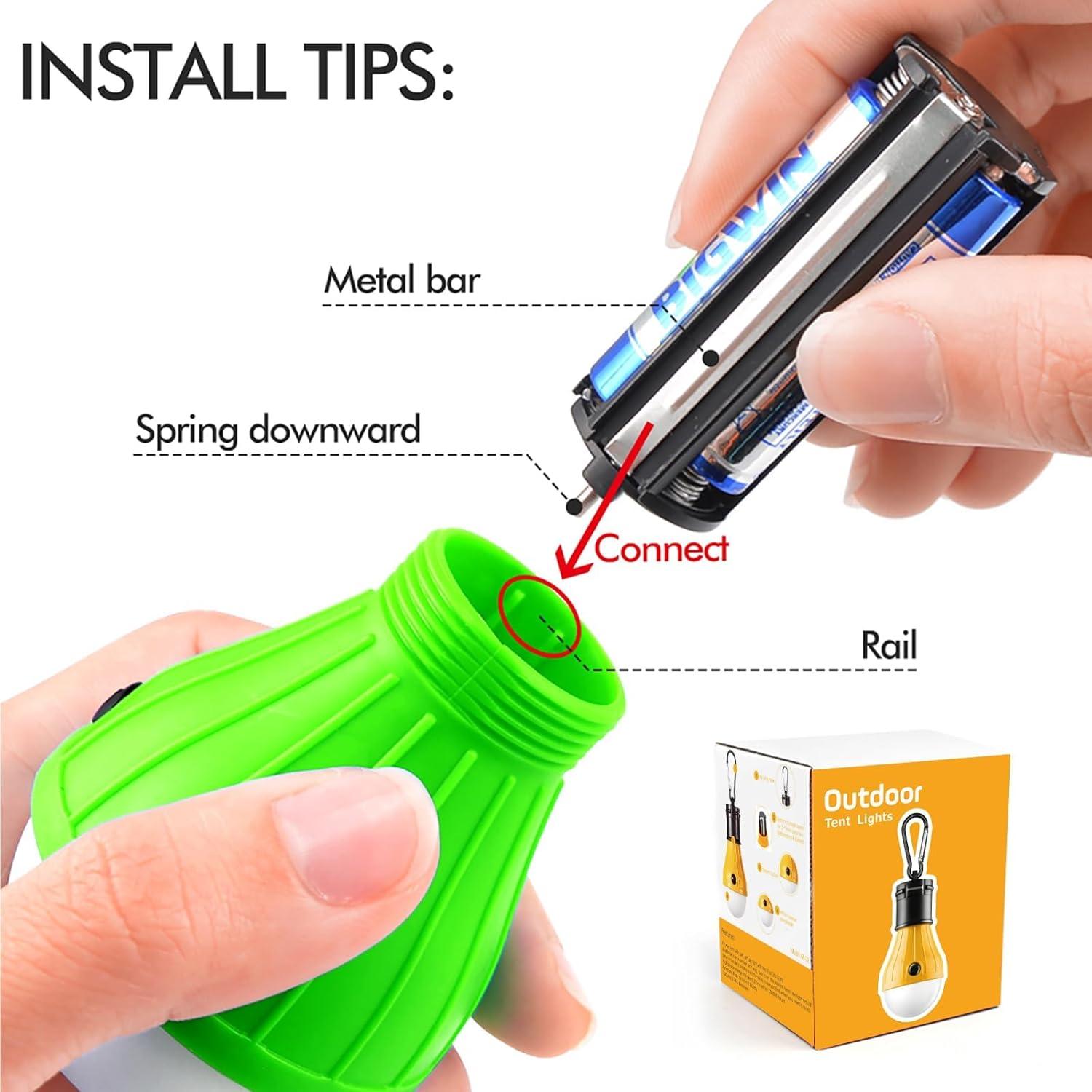 Lámpara LED Portátil FLY2SKY 4 Piezas 150 Lúmenes