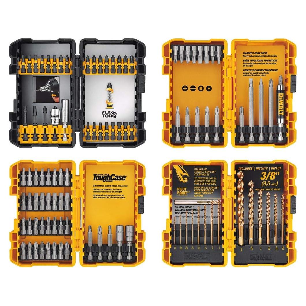 Juego de Puntas y Brocas DEWALT DWA2FTS100, 100 Piezas