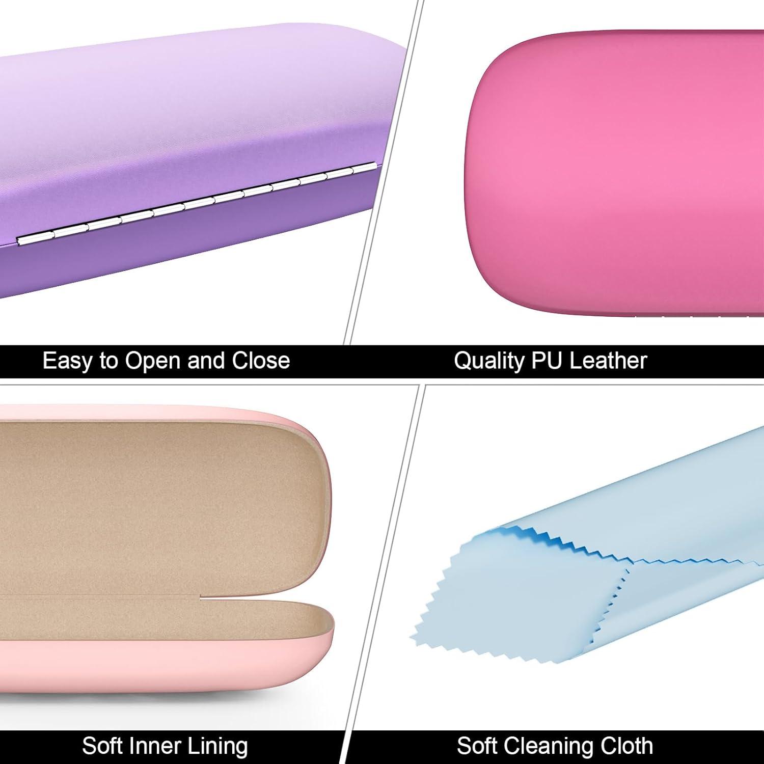 Estuche Duro para Gafas Unisex con Paño de Limpieza