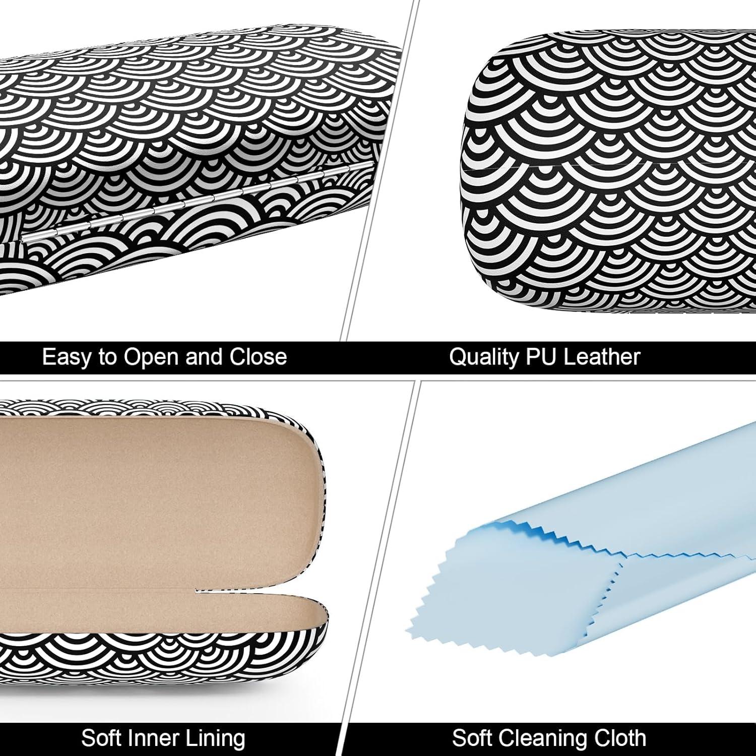 Estuche Duro para Gafas Unisex con Paño de Limpieza